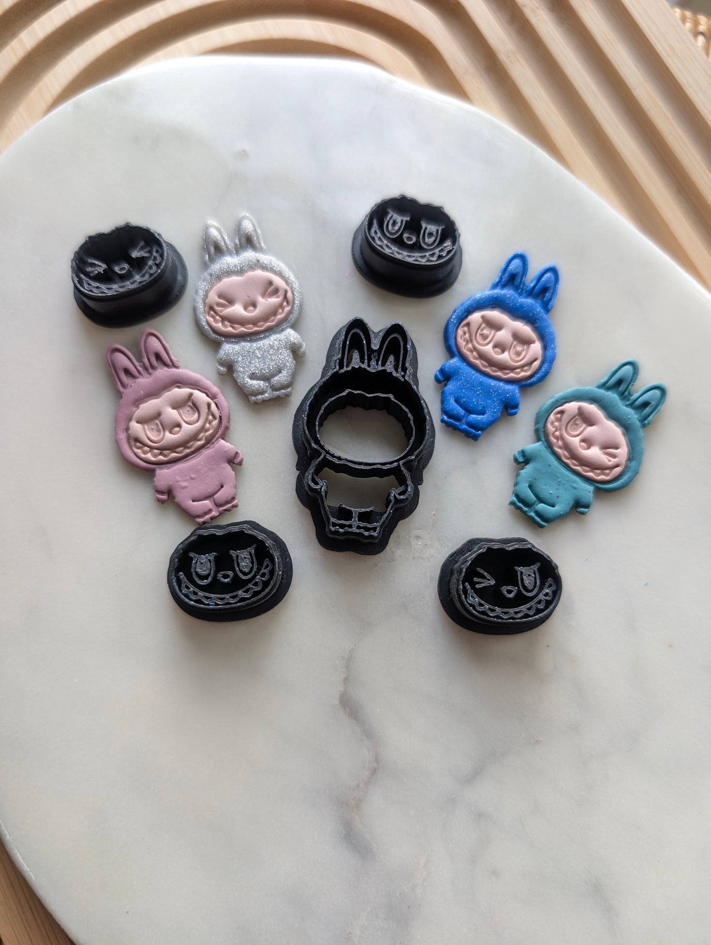 Lafufu Monster with 4 Faces - Embossed Detailed Sharp Clay Cutters