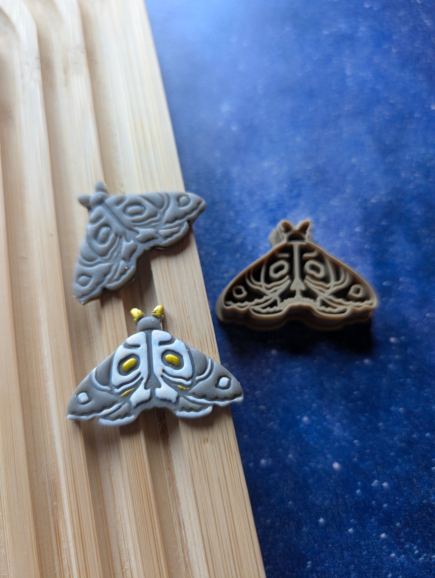 Moth with Skull Hidden on Wings Sharp Clay Cutter