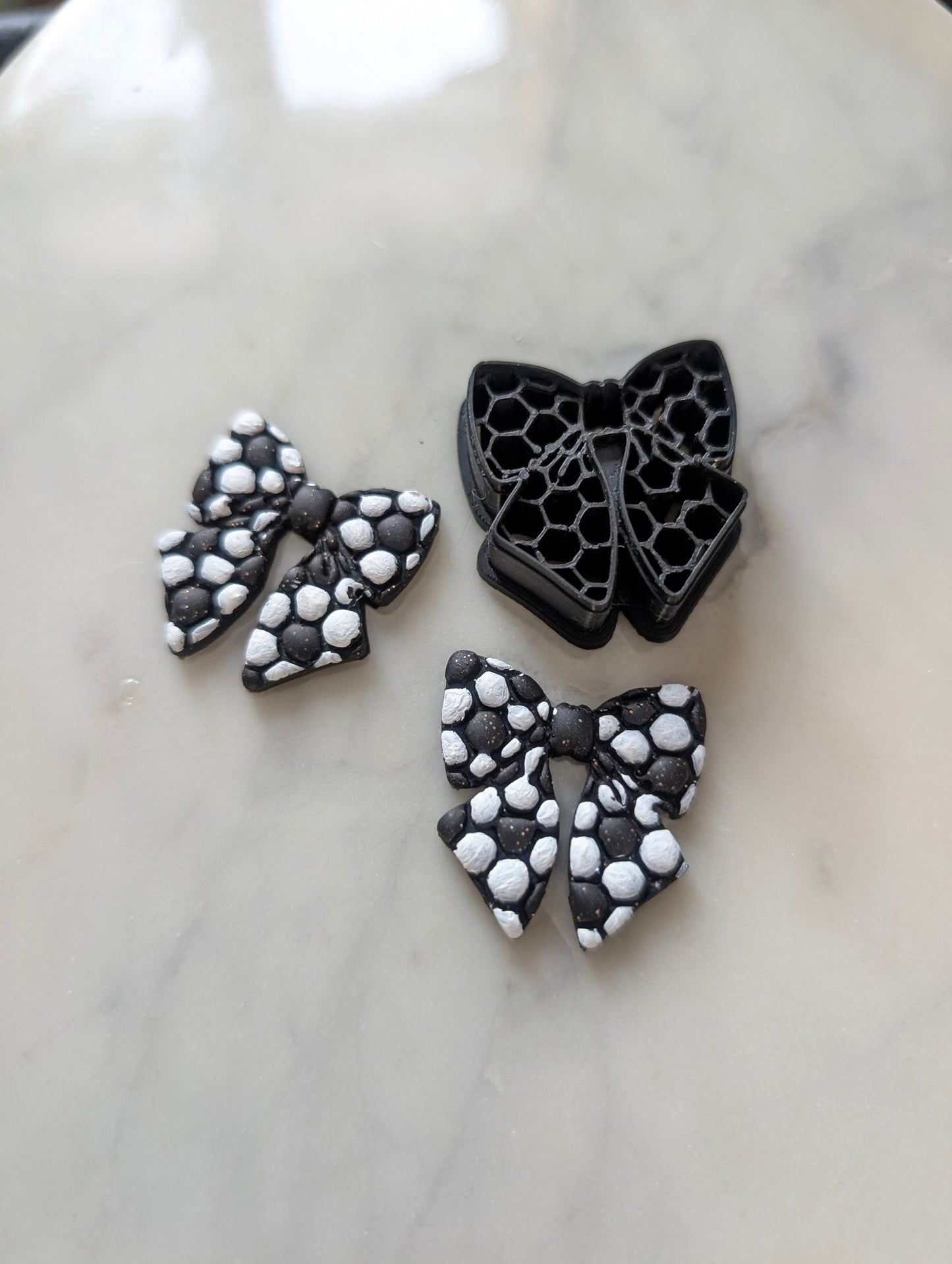 Soccer Ball Printed Bow Sharp Clay Cutter