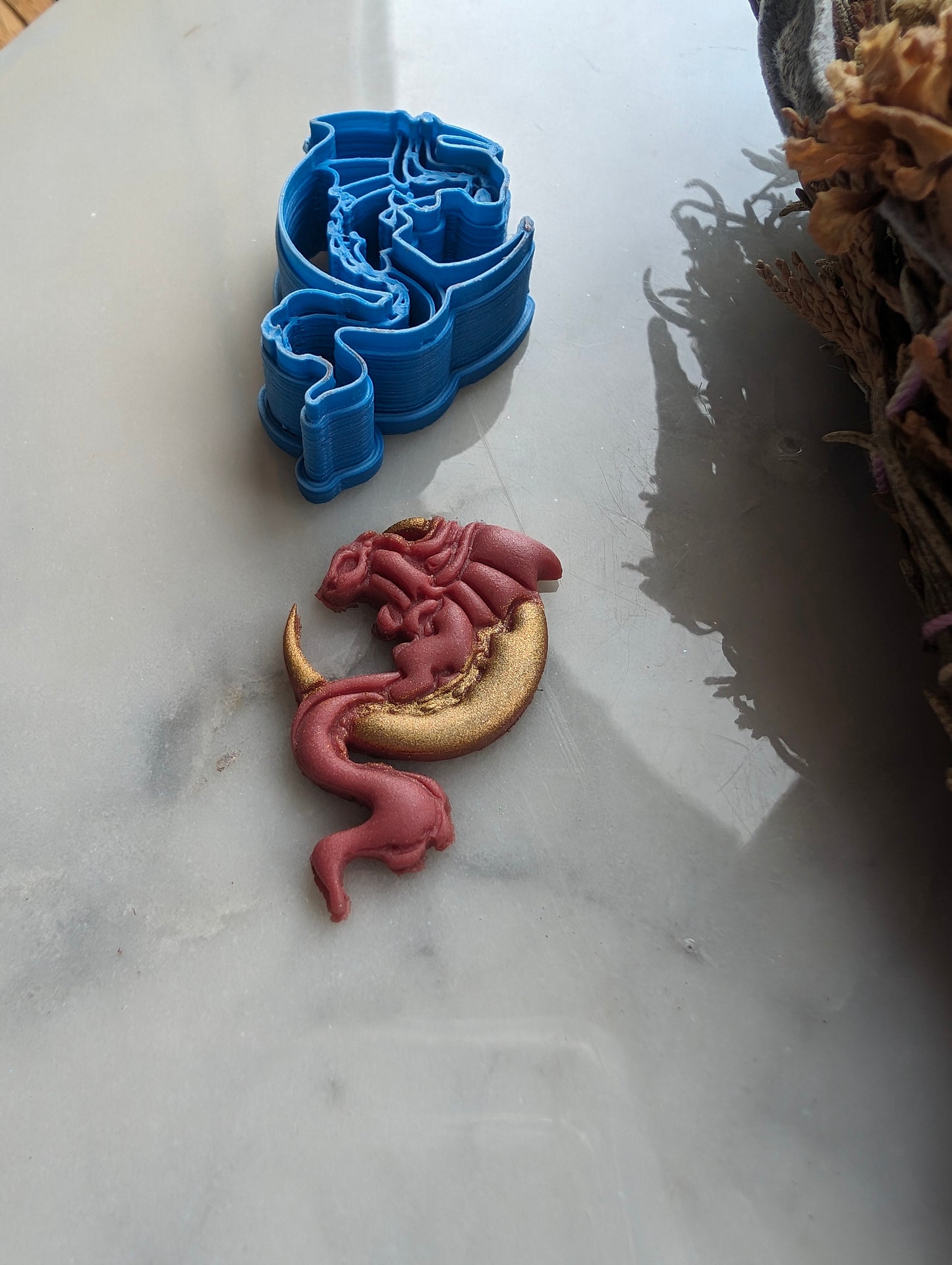 Dragon on Crescent Moon Sharp Clay Cutter