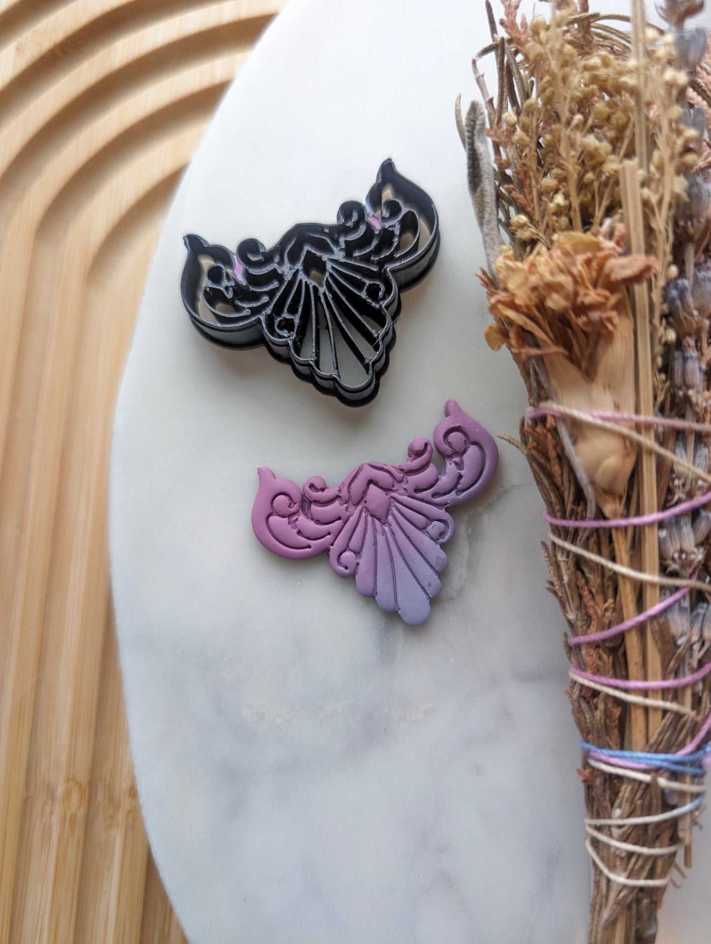 Flourish Shell Filigree Sharp Clay Cutter