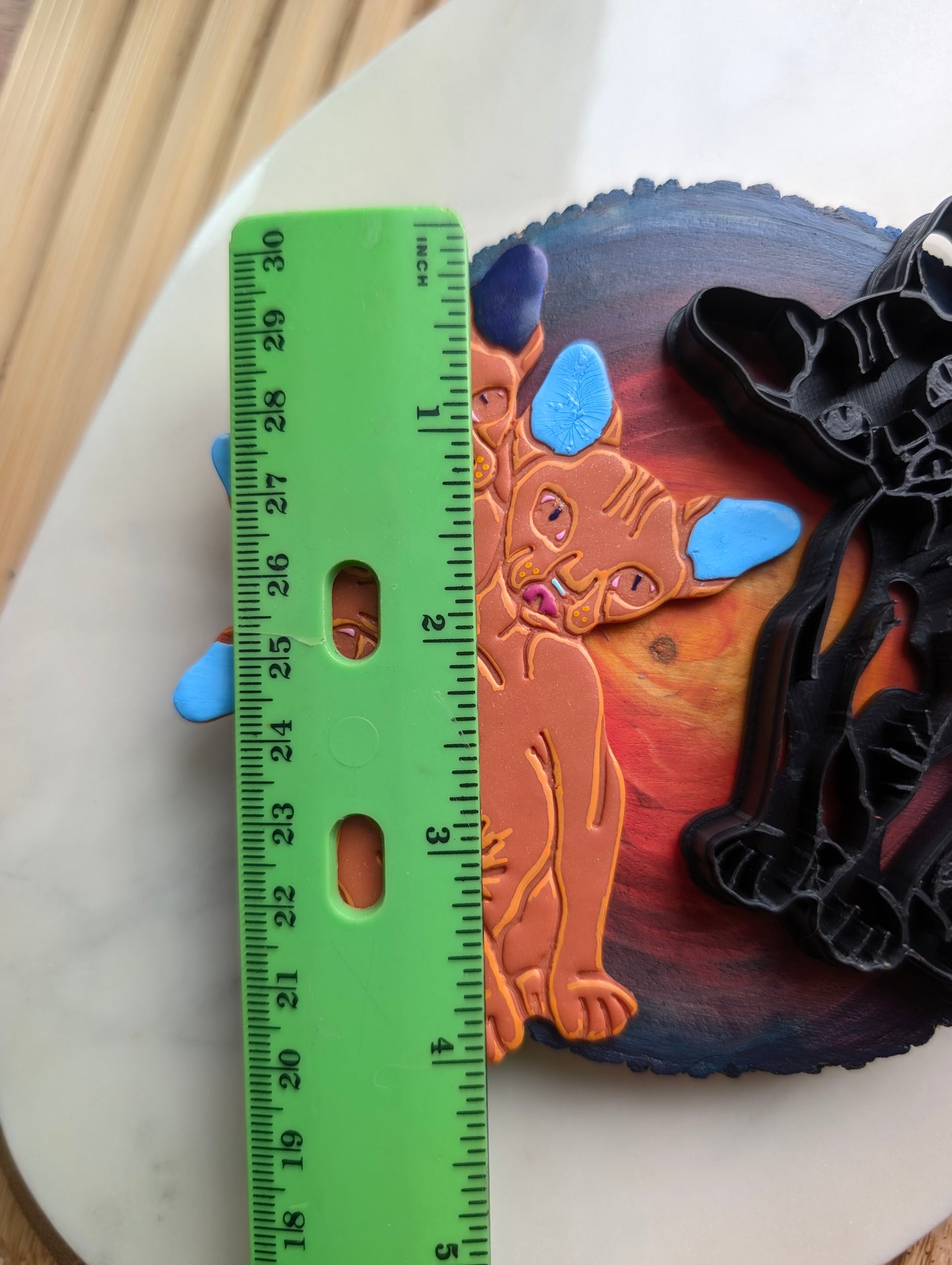XL 3-Headed Sphinx Naked Cat Wall Hanger Sharp Clay Cutter