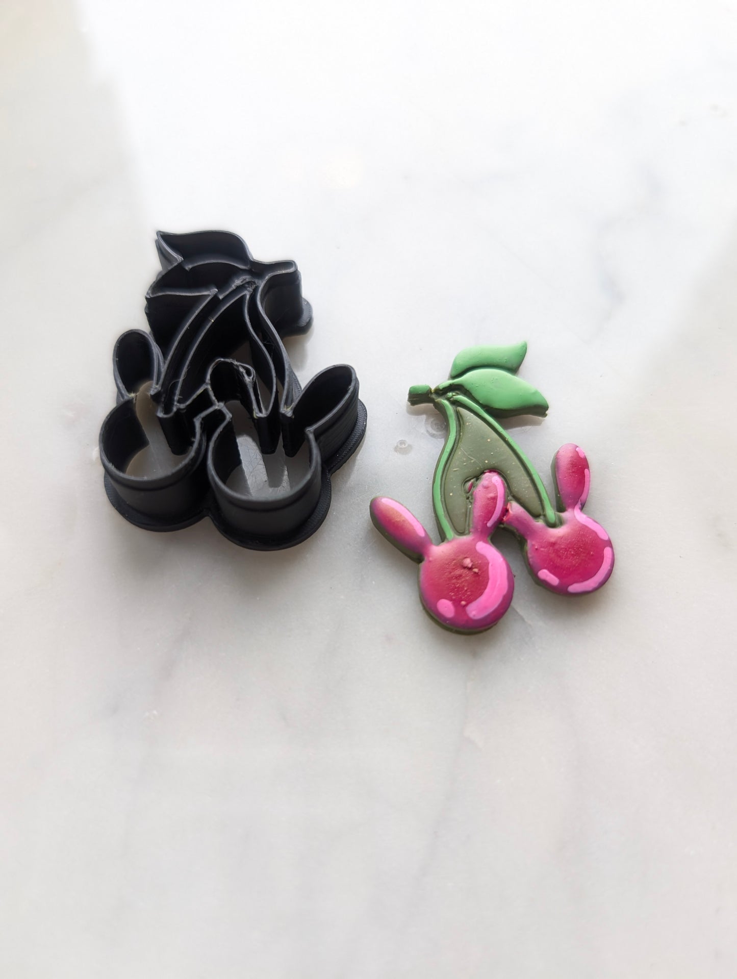 Bunny Rabbit Head Shaped Cherries Sharp Clay Cutter