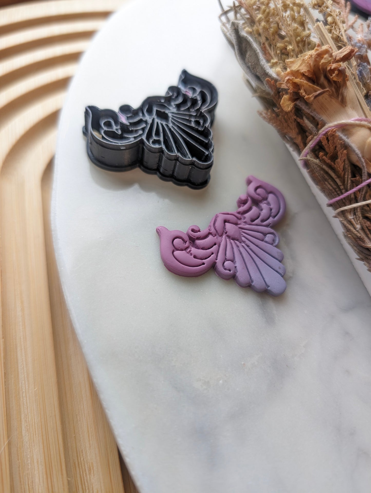 Flourish Shell Filigree Sharp Clay Cutter