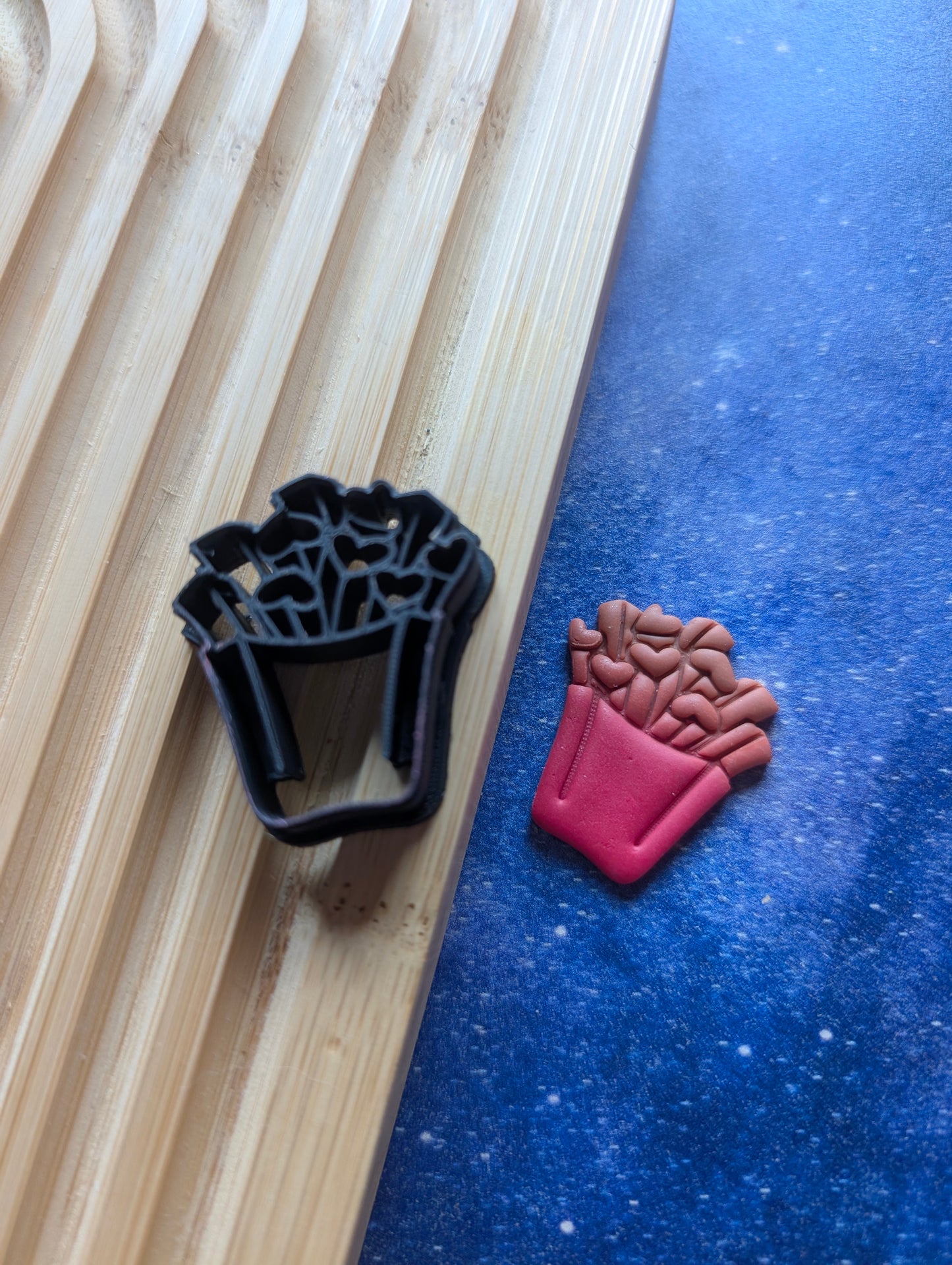 Heart Topped Fries Sharp Clay Cutter