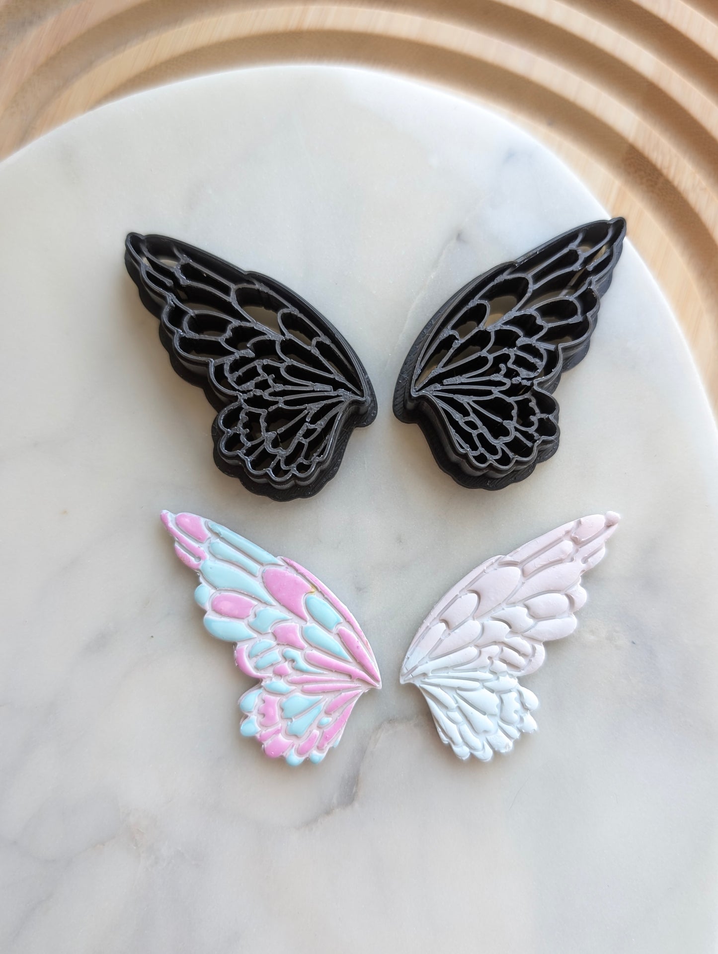 Fluffy Fairy Wing - Embossed Detailed Sharp Clay Cutters