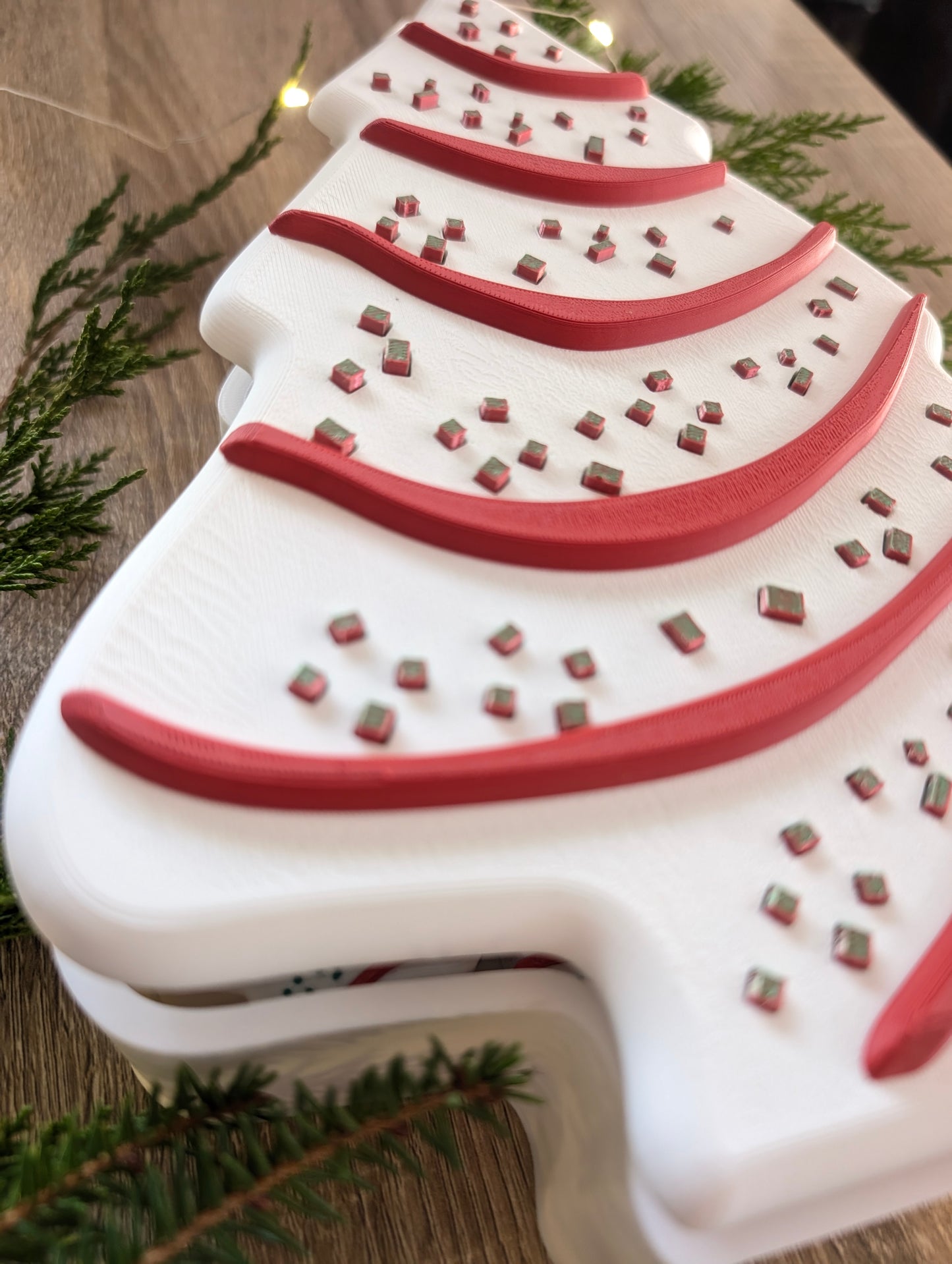 Large Christmas Tree Snack Cake Storage Box