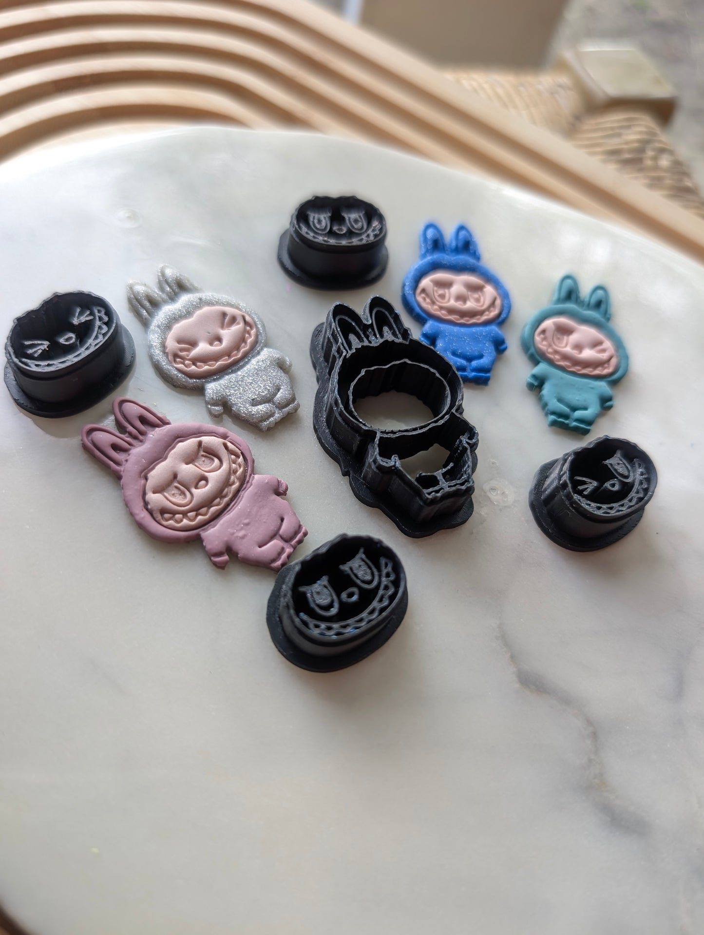 Lafufu Monster with 4 Faces - Embossed Detailed Sharp Clay Cutters