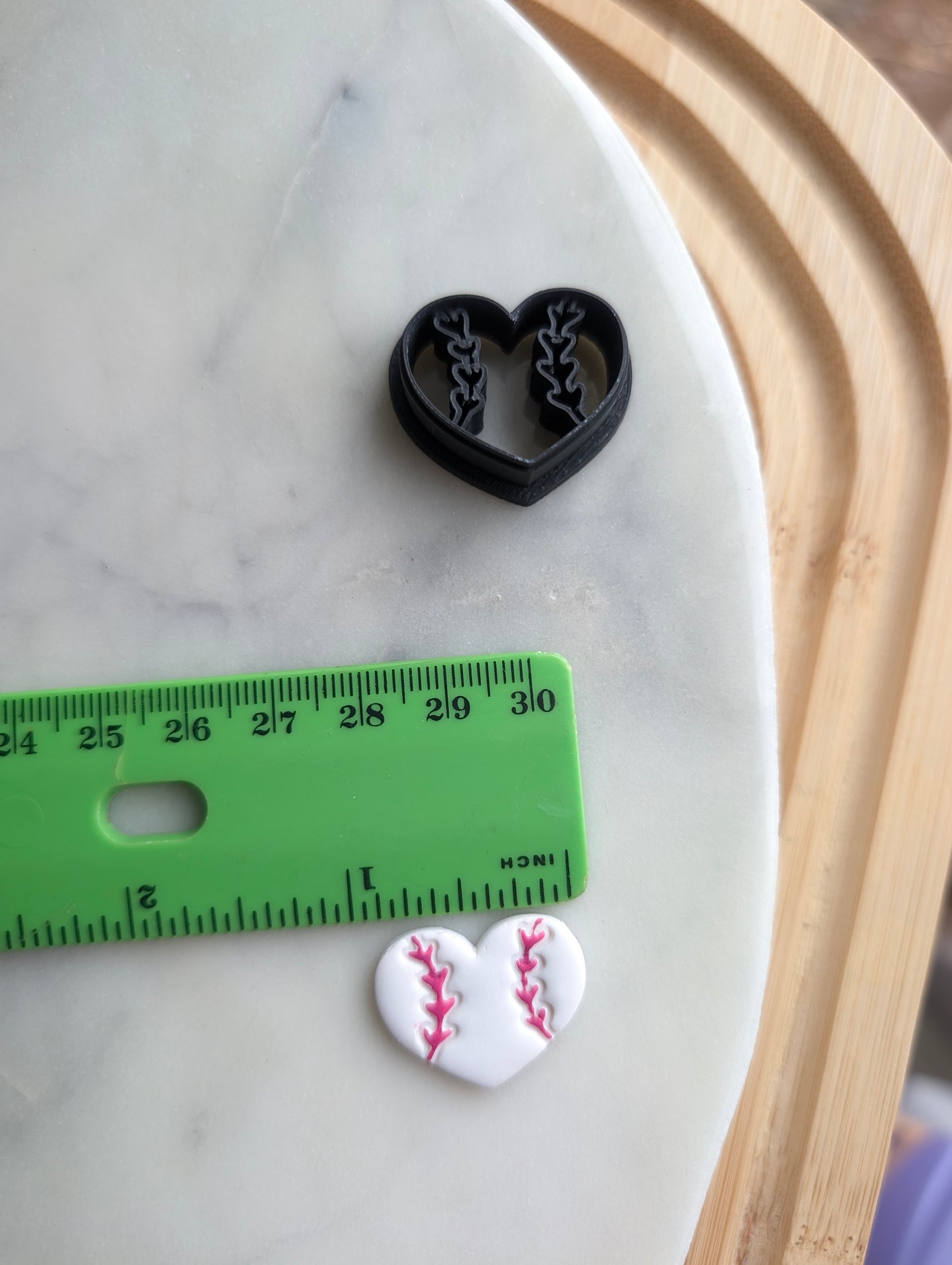 Baseball Heart Sharp Clay Cutter