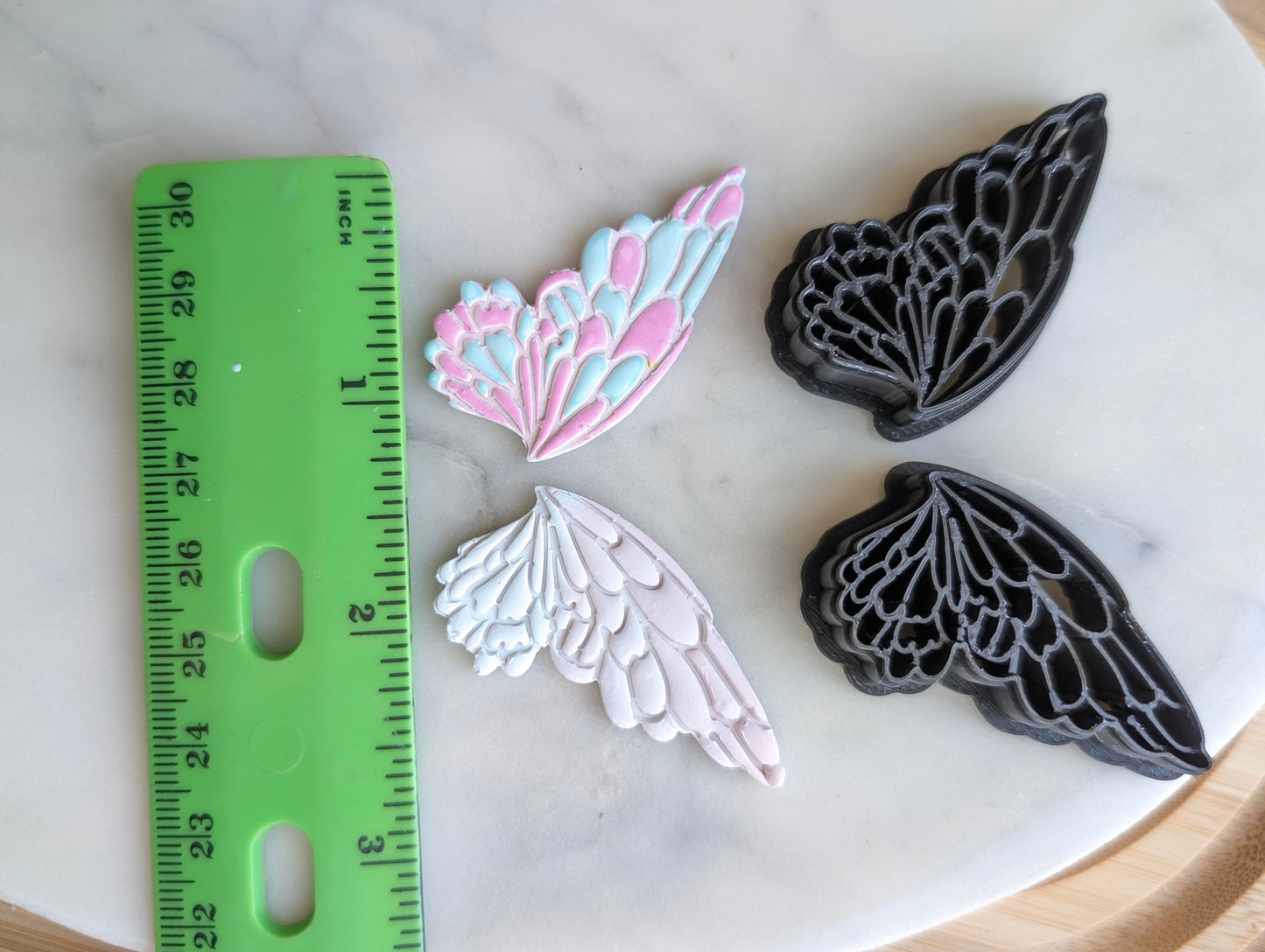 Fluffy Fairy Wing - Embossed Detailed Sharp Clay Cutters