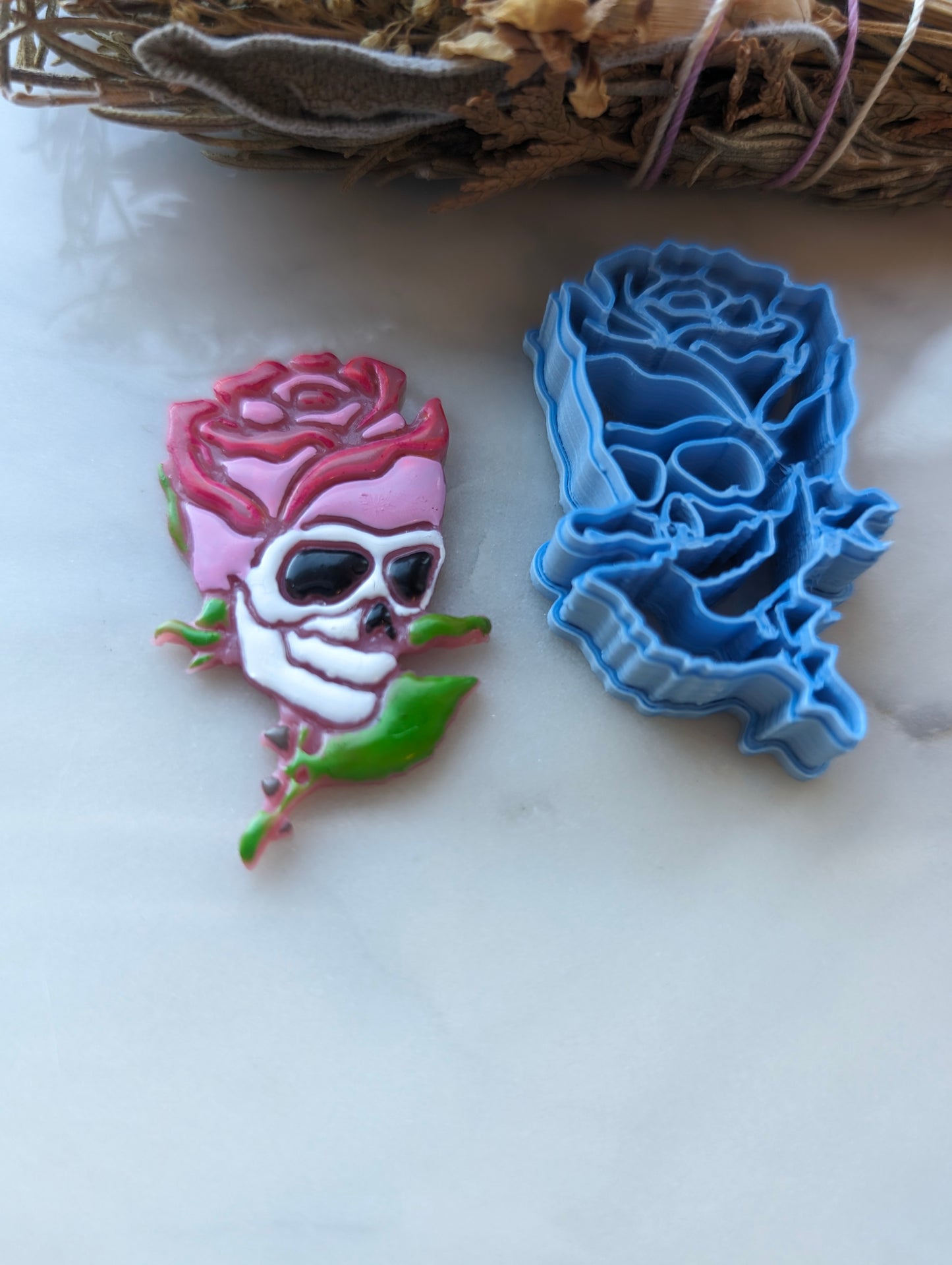 Rose Skull Flower Sharp Clay Cutter