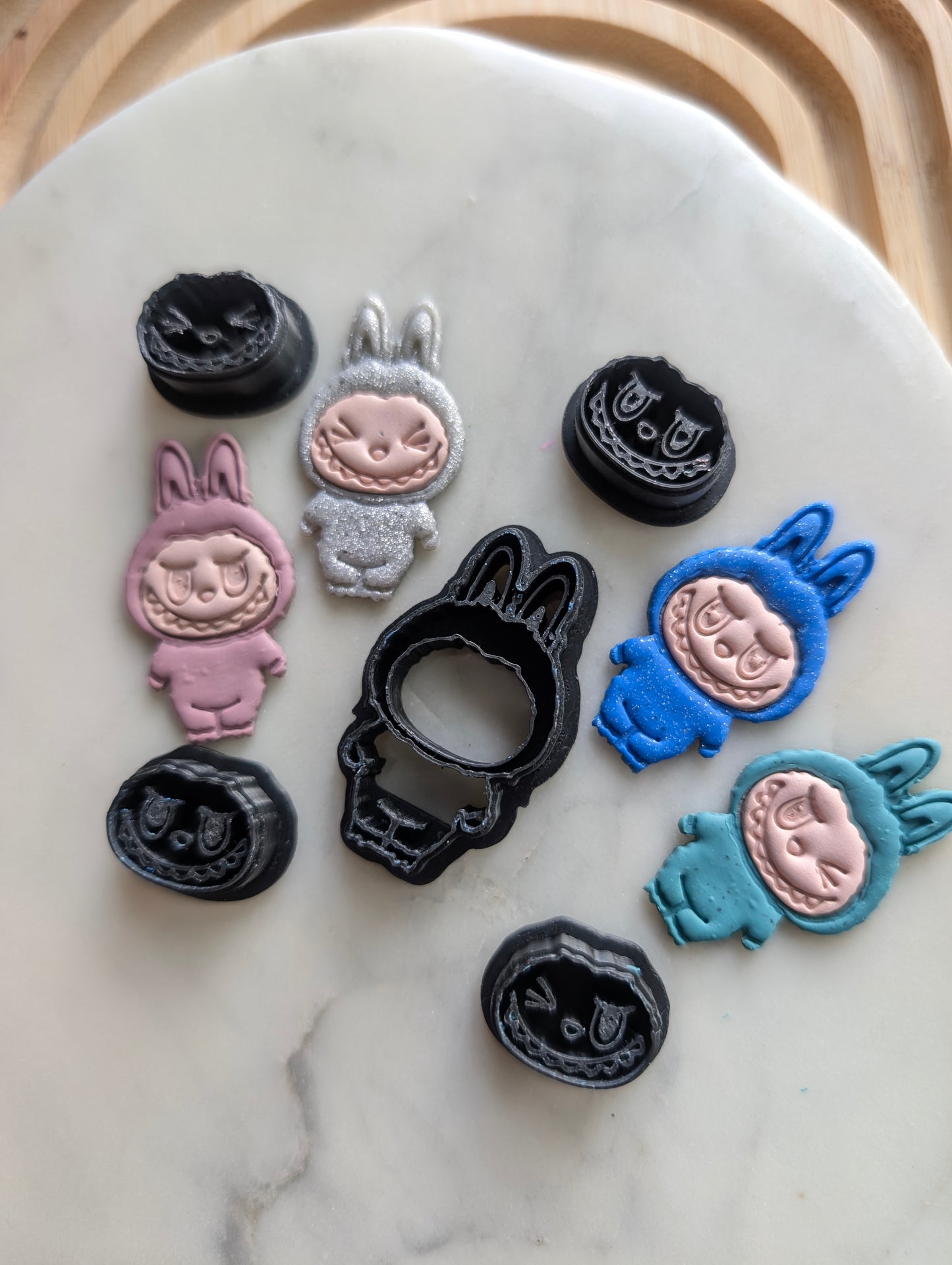 Lafufu Monster with 4 Faces - Embossed Detailed Sharp Clay Cutters
