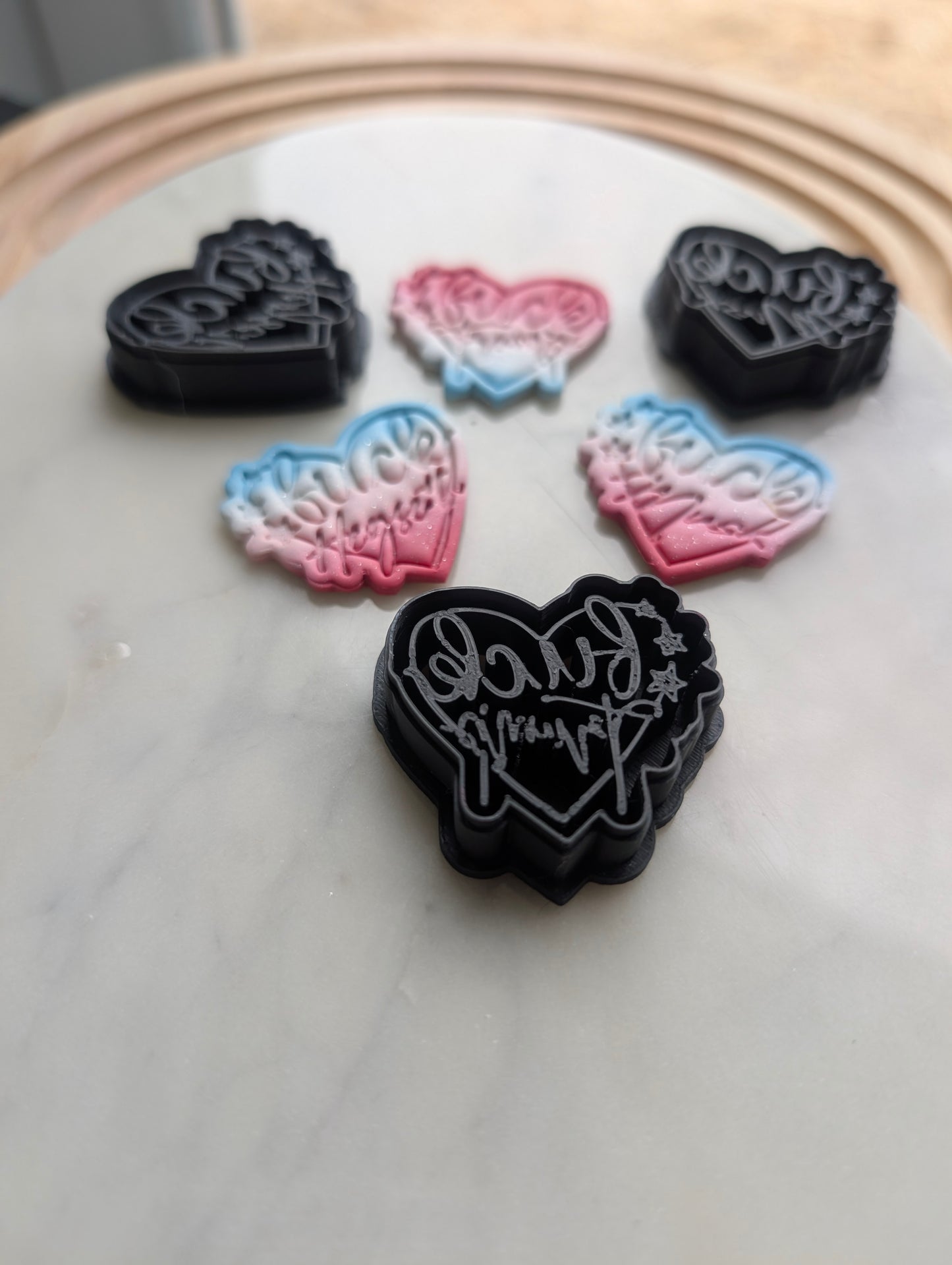 Fuck Trump Musk and Hegseth Political Hearts Embossed Sharp Cutter for Clay and More