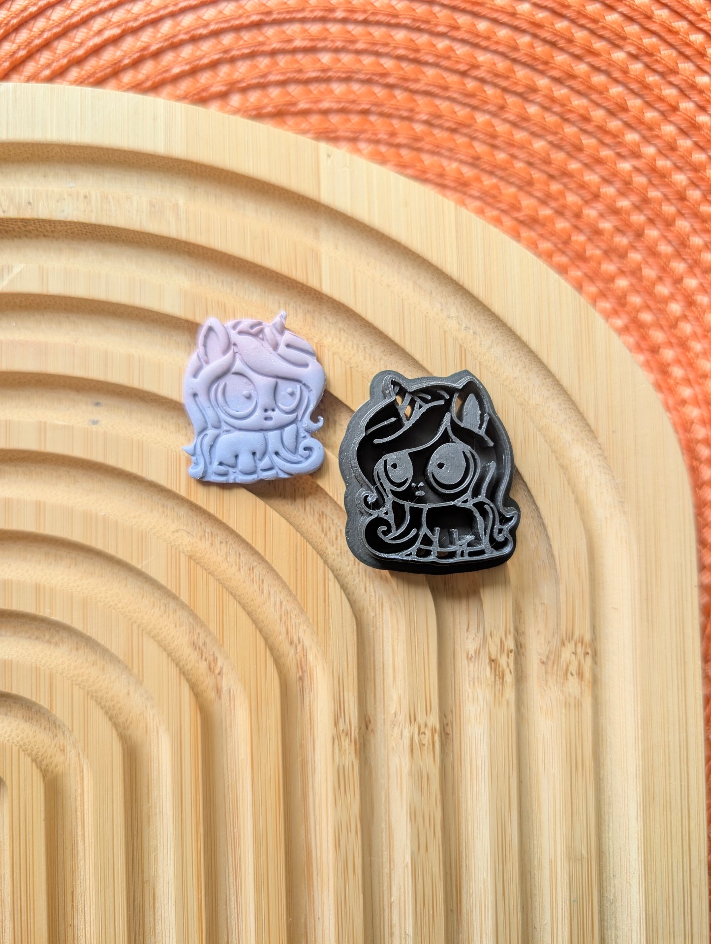 Unicorn Chibi Embossed Sharp Cutter for Clay and More