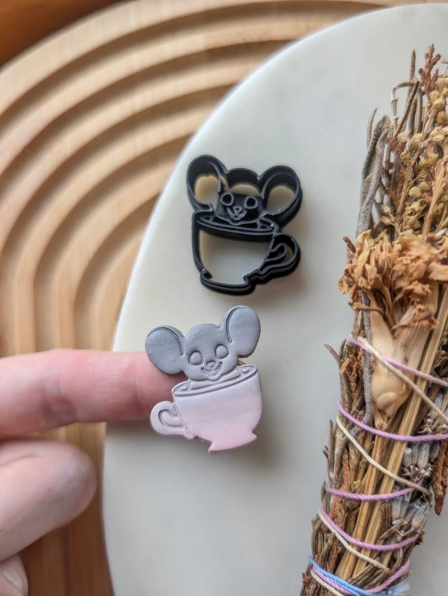 MINI Mouse in a Teacup Sharp Clay Cutter