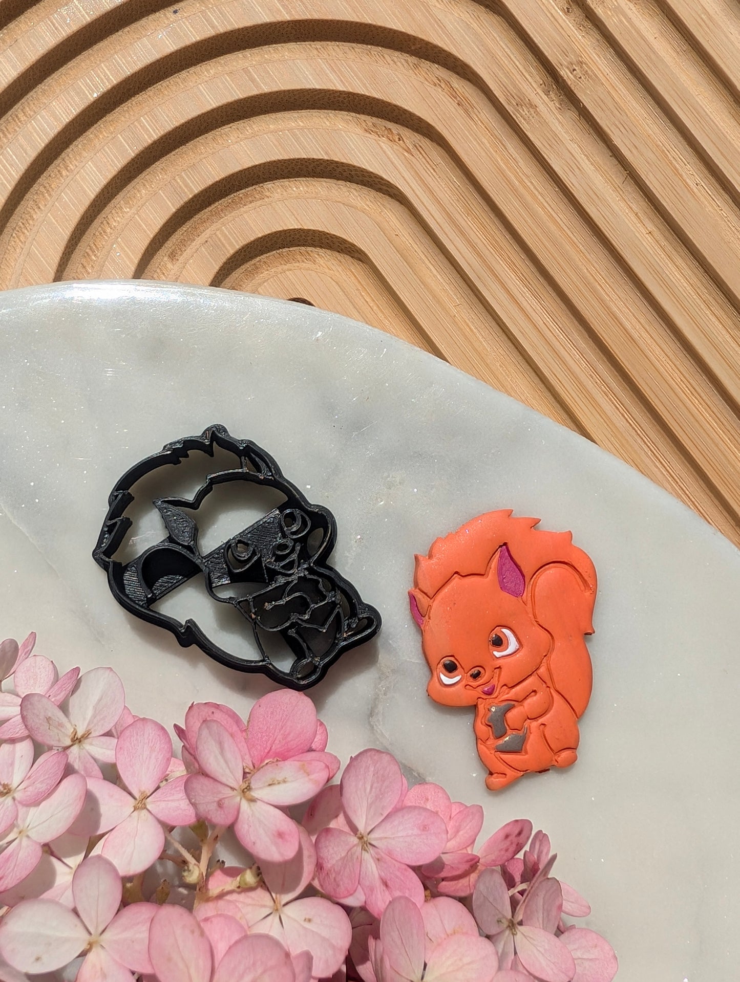 Chibi Squirrel Holding an Acorn Sharp Clay Cutter