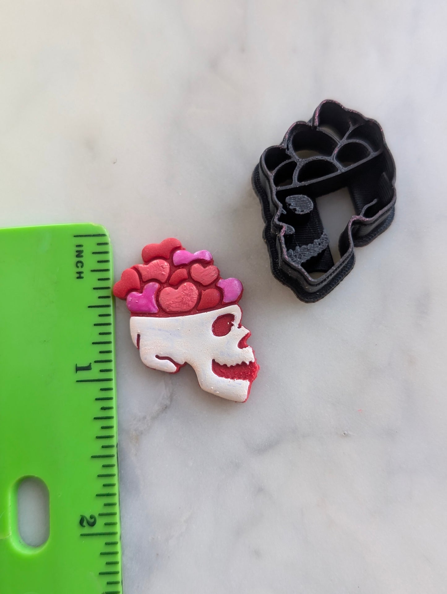 Skull Bowl of Hearts Sharp Clay Cutter