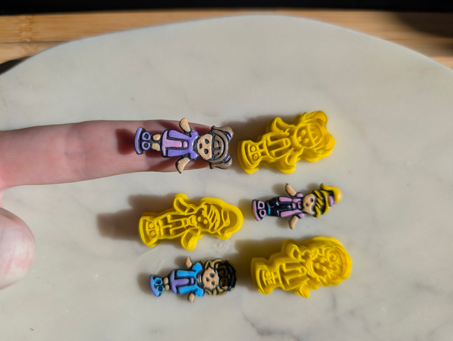 Set of 3 Small Pocket Dollies Sharp Clay Cutter