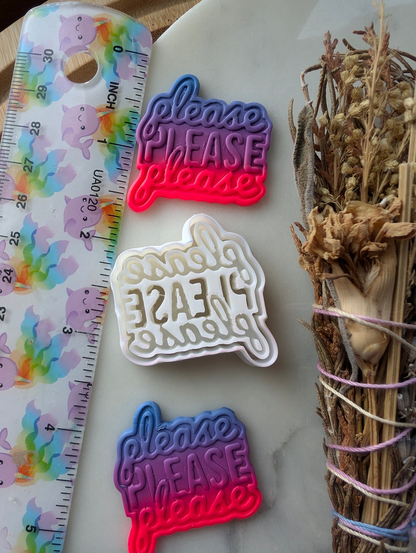 Please x3 Text Sharp Clay Cutter