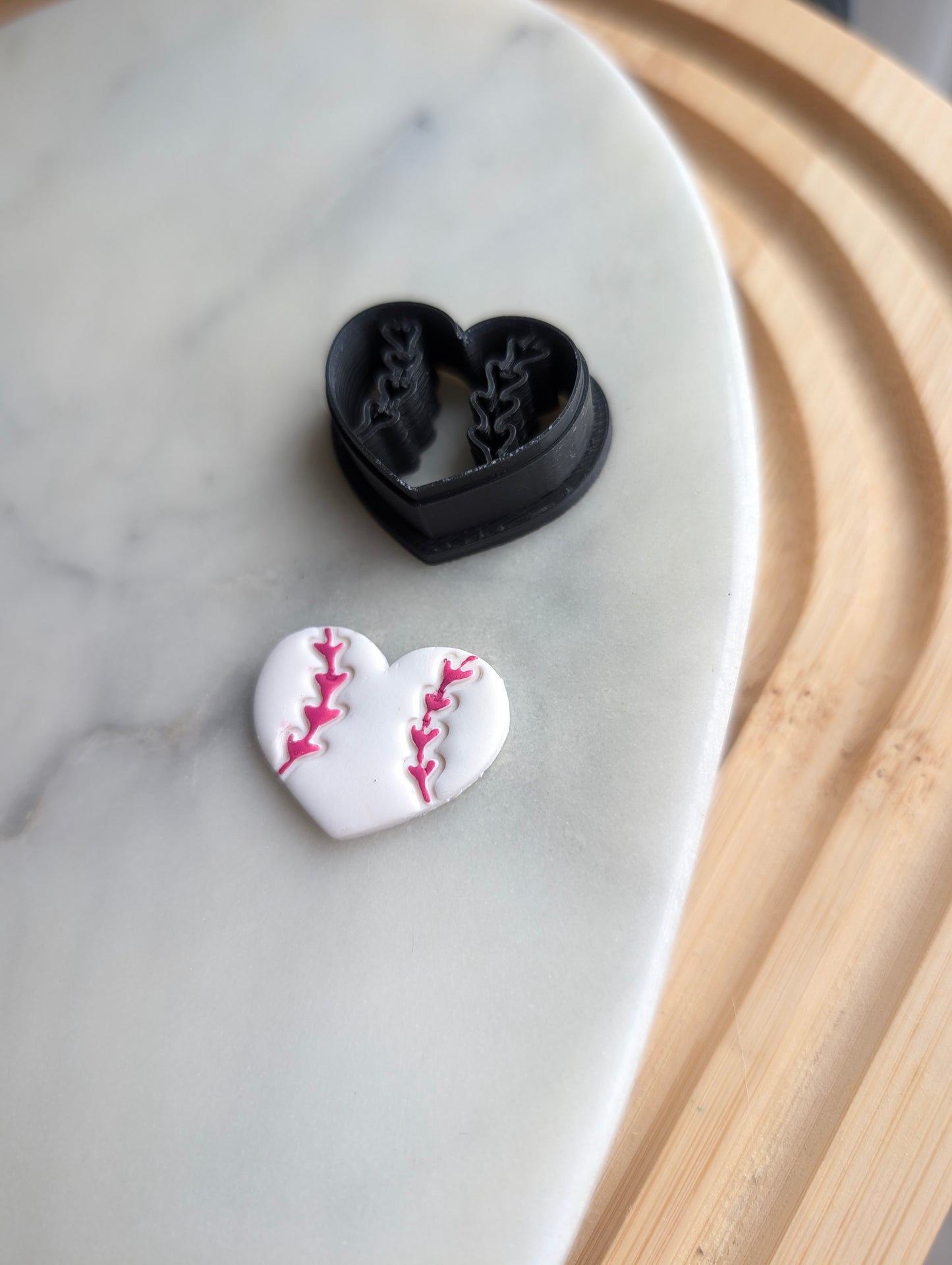 Baseball Heart Sharp Clay Cutter