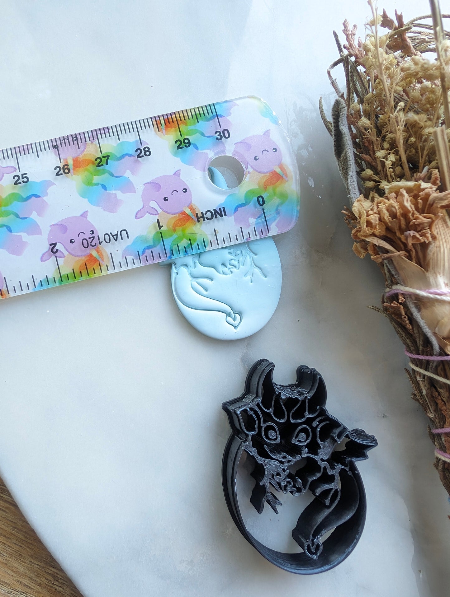 Baby Dragon in Egg Embossed Sharp Clay Cutter