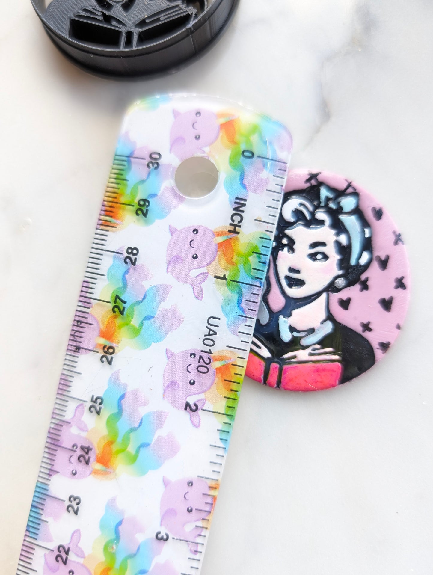 Vintage Book Babe with Cat Sharp Clay Cutter
