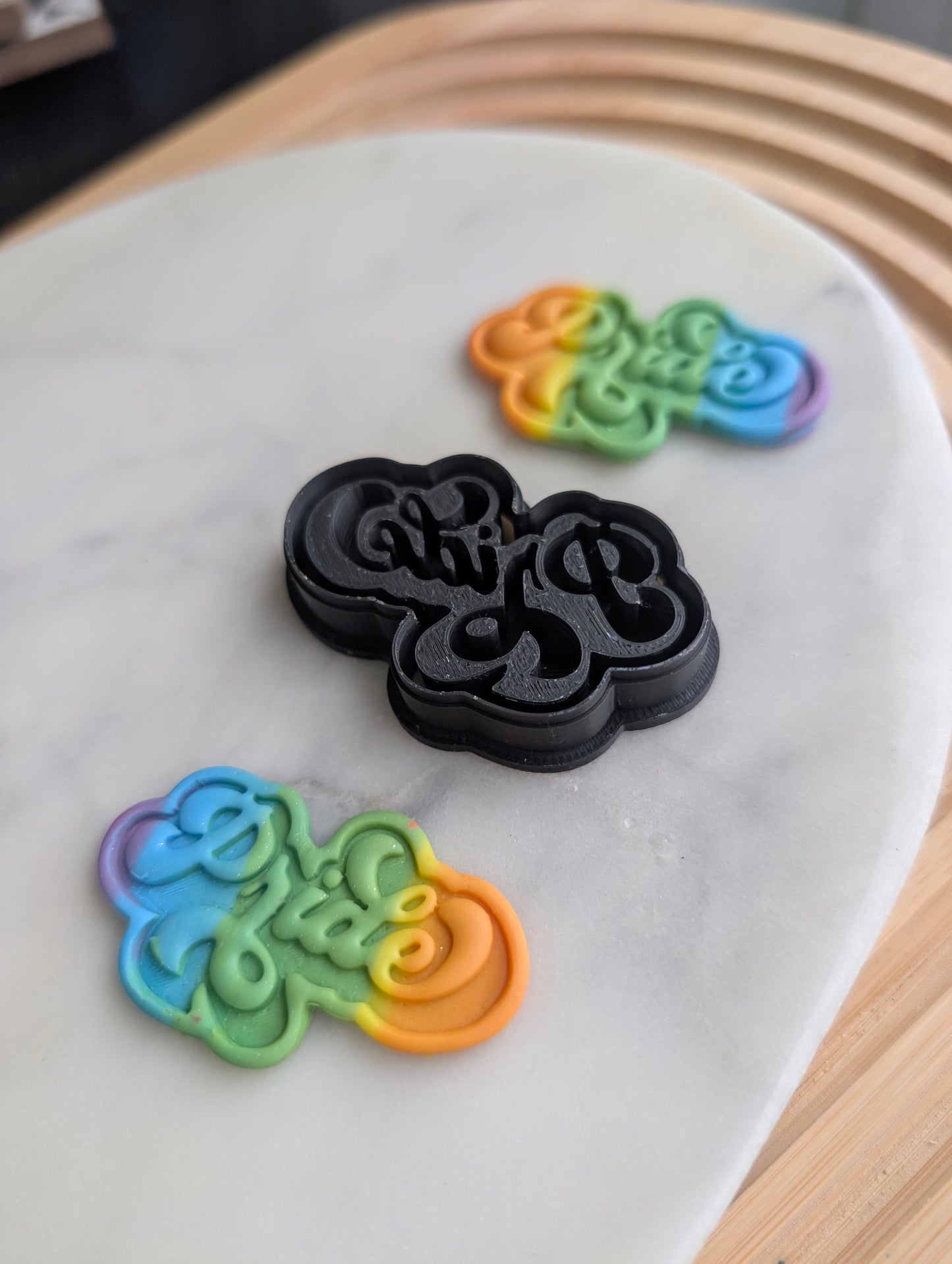 Pride Text Embossed Sharp Cutter for Clay and More