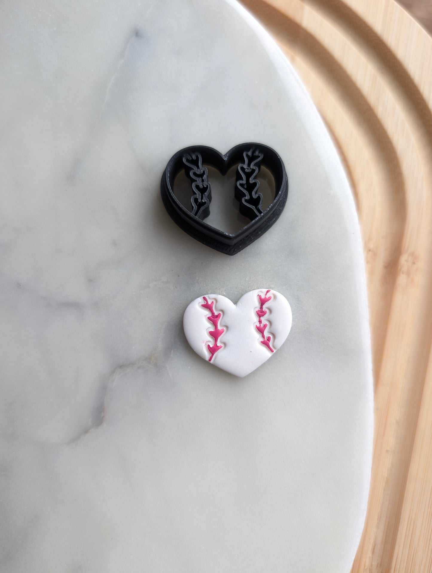 Baseball Heart Sharp Clay Cutter