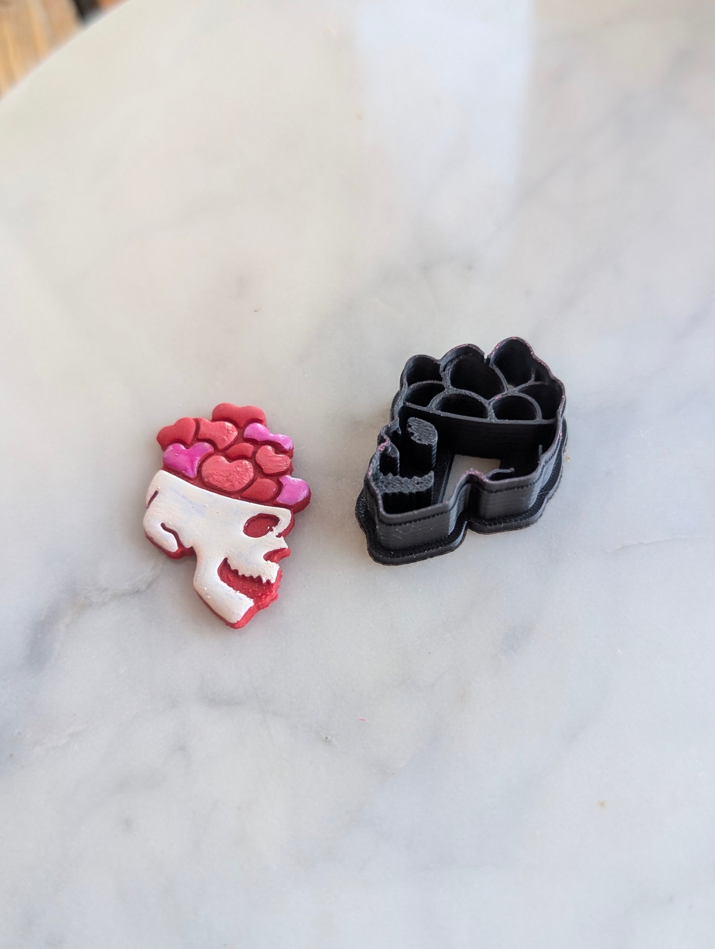 Skull Bowl of Hearts Sharp Clay Cutter
