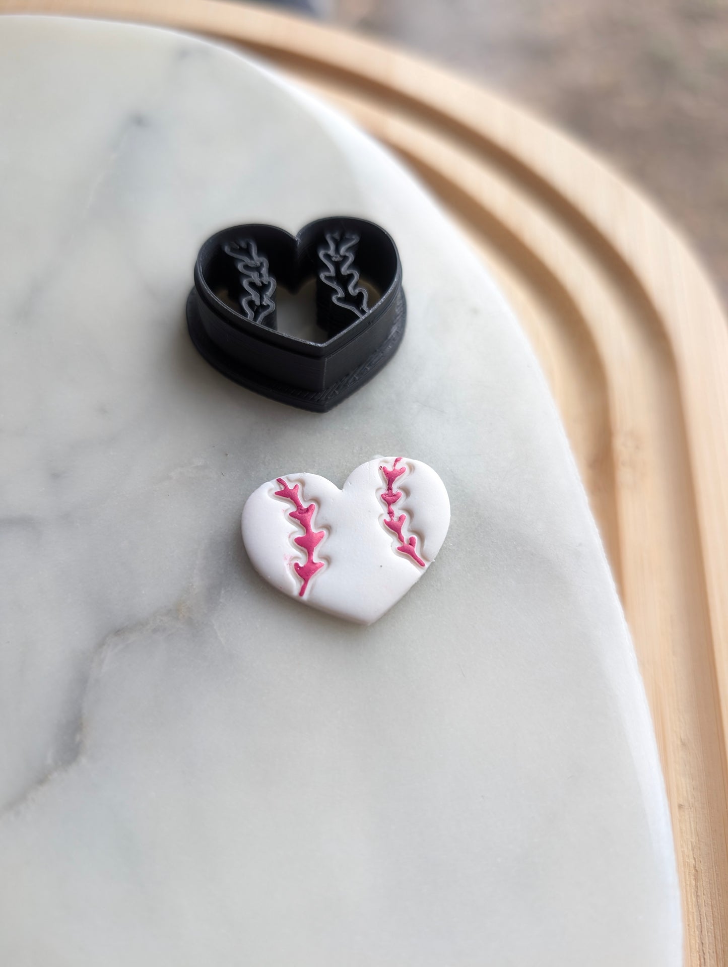 Baseball Heart Sharp Clay Cutter