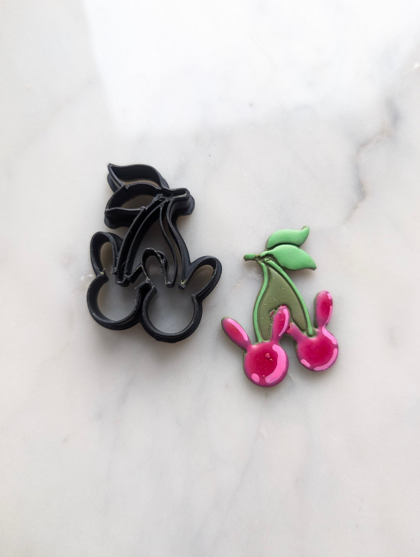 Bunny Rabbit Head Shaped Cherries Sharp Clay Cutter