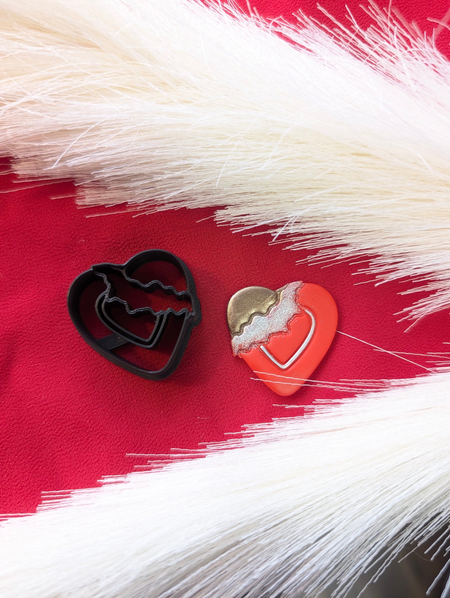Chocolate Heart in Unwrapped Foil Sharp Clay Cutter