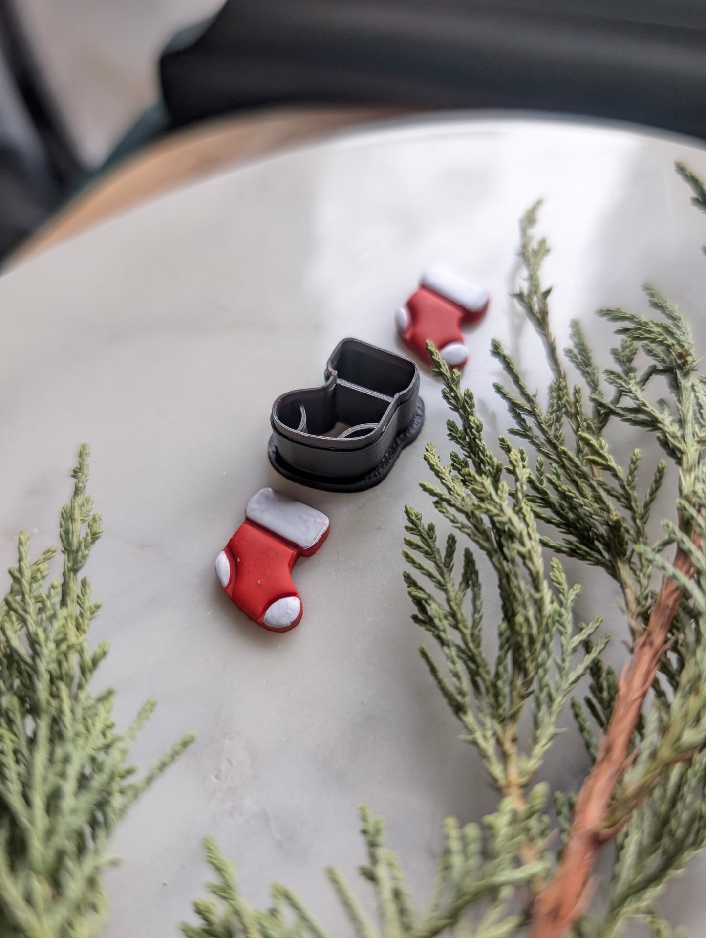 Small Stocking - Embossed Sharp Clay Cutter