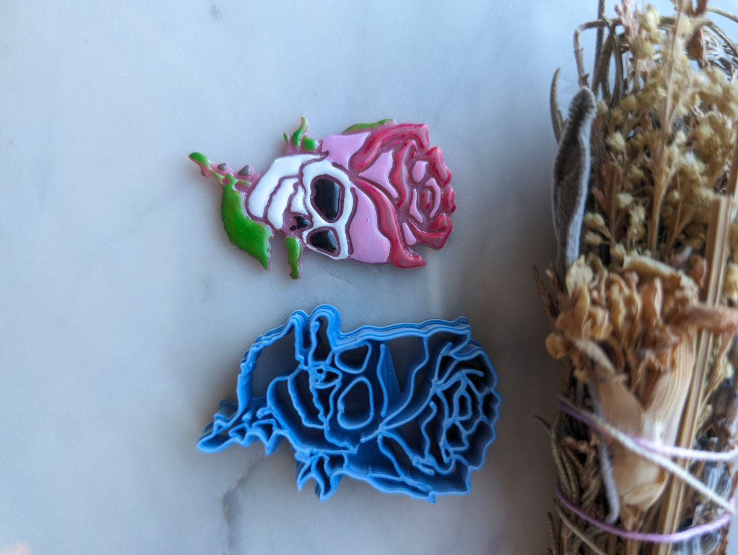Rose Skull Flower Sharp Clay Cutter