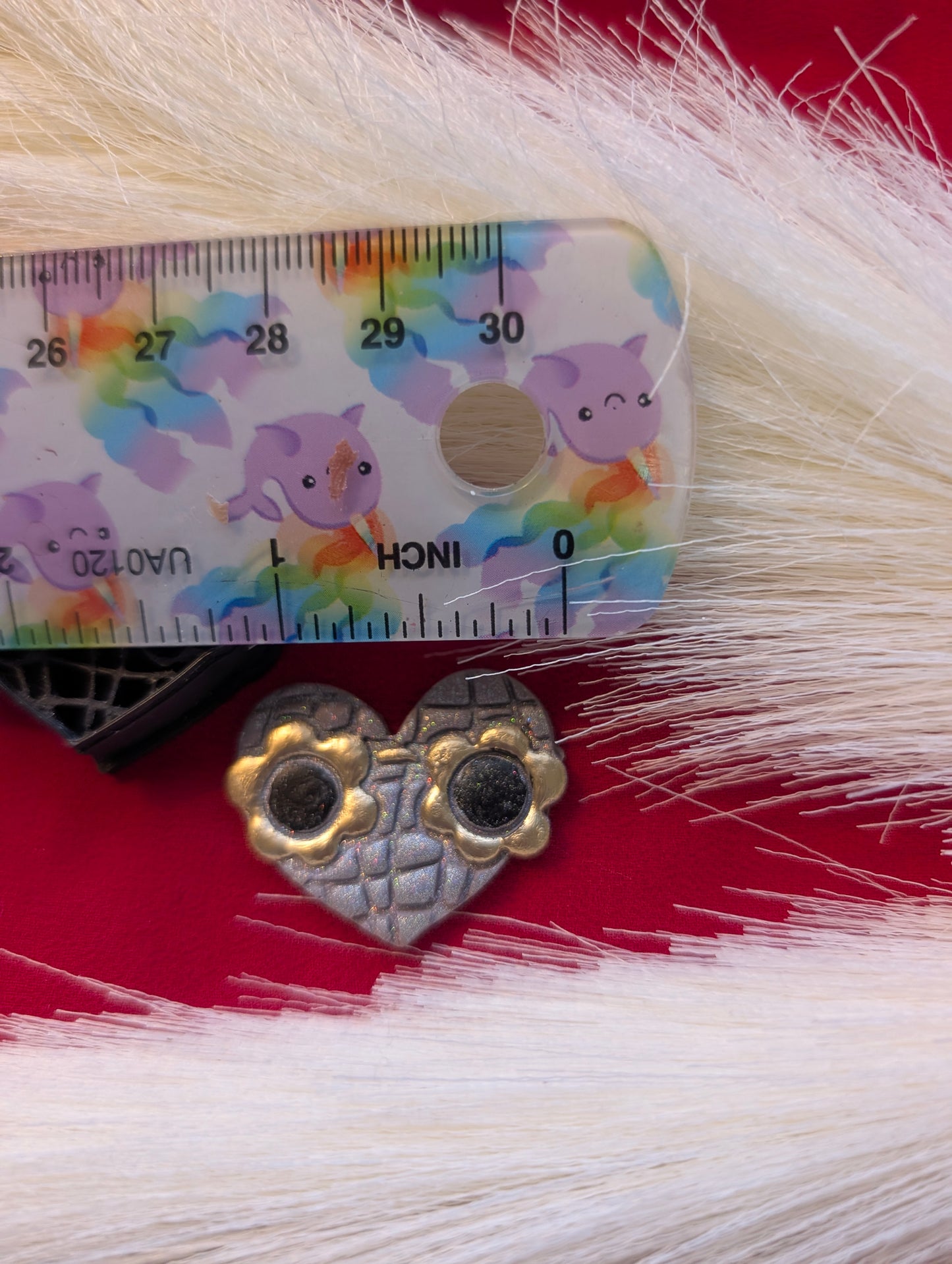 Disco Heart with Floral Sunglasses Clay Cutter