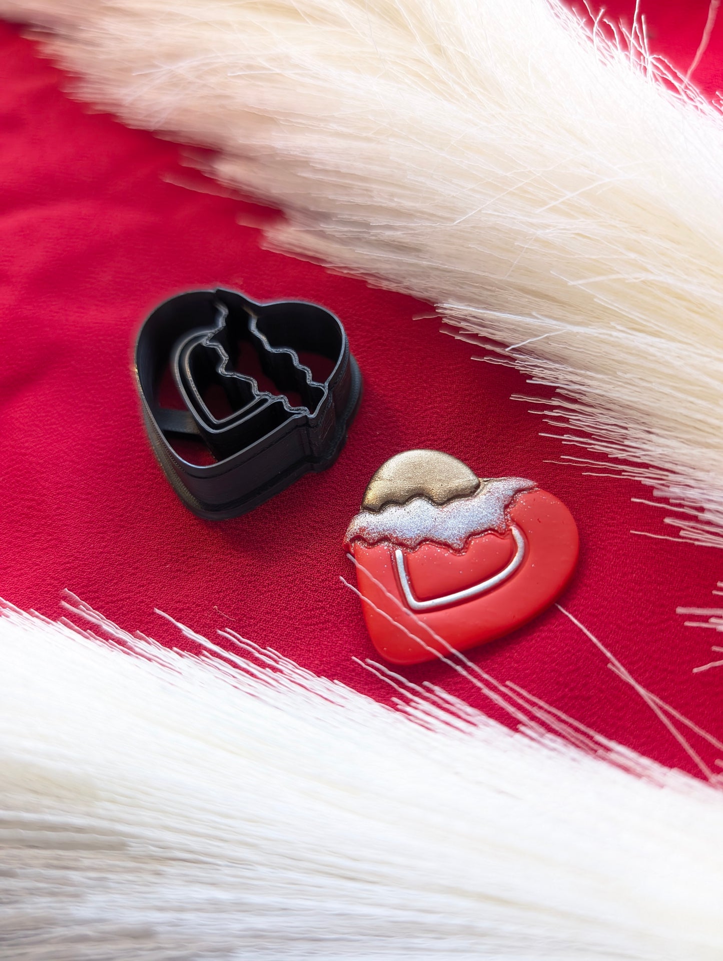 Chocolate Heart in Unwrapped Foil Sharp Clay Cutter