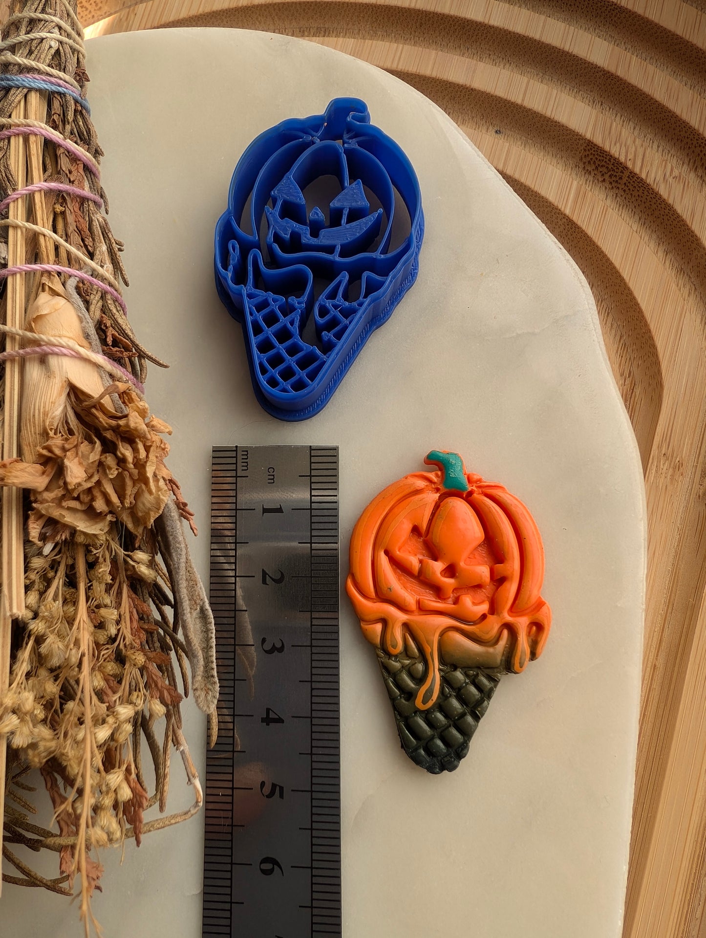 Jack O Lantern Ice Cream Cone Sharp Clay Cutter
