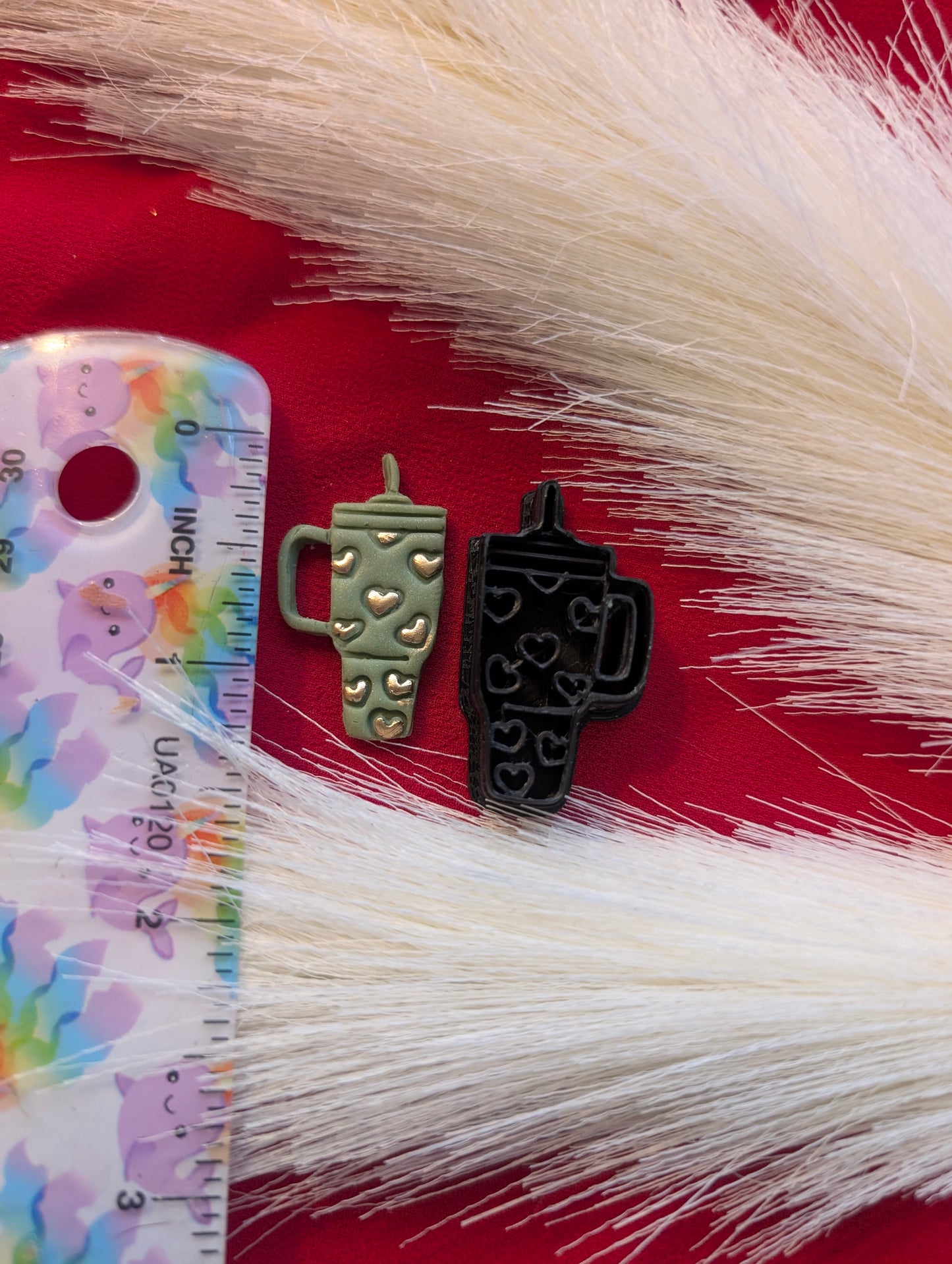 Tumbler with Heart Pattern Clay Cutter