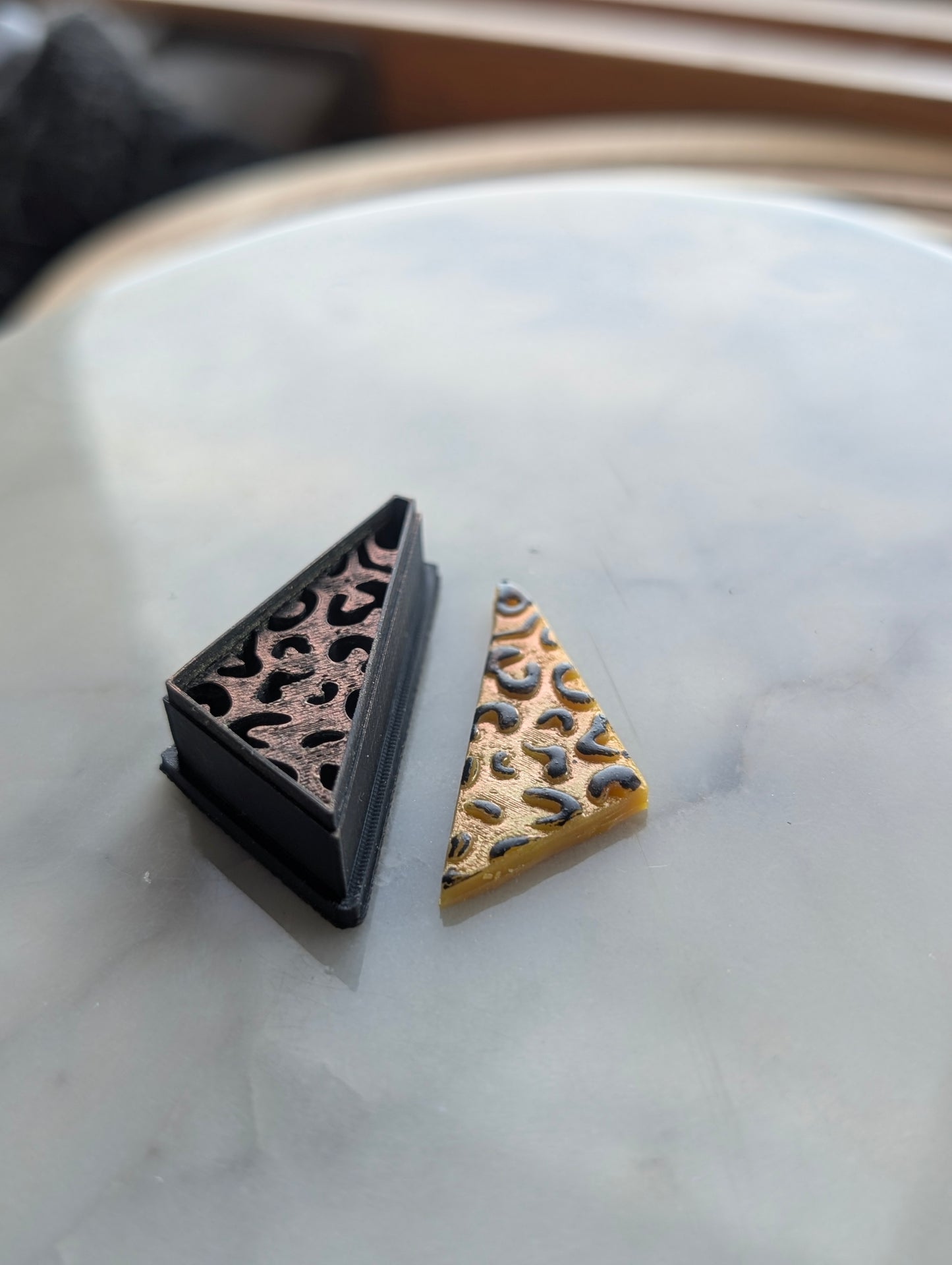 Leopard Print Trapezoid Sharp Clay Cutter