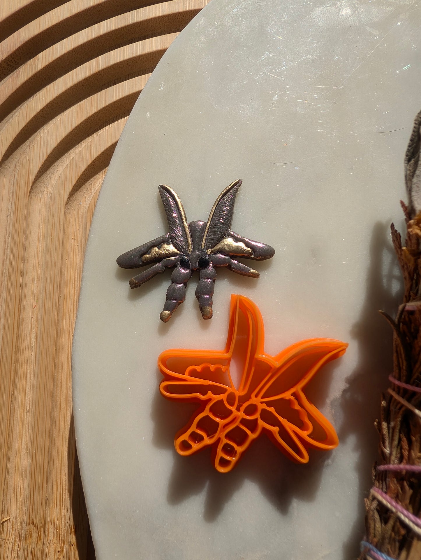 Brandon's Fuzzy Moth Sharp Clay Cutter