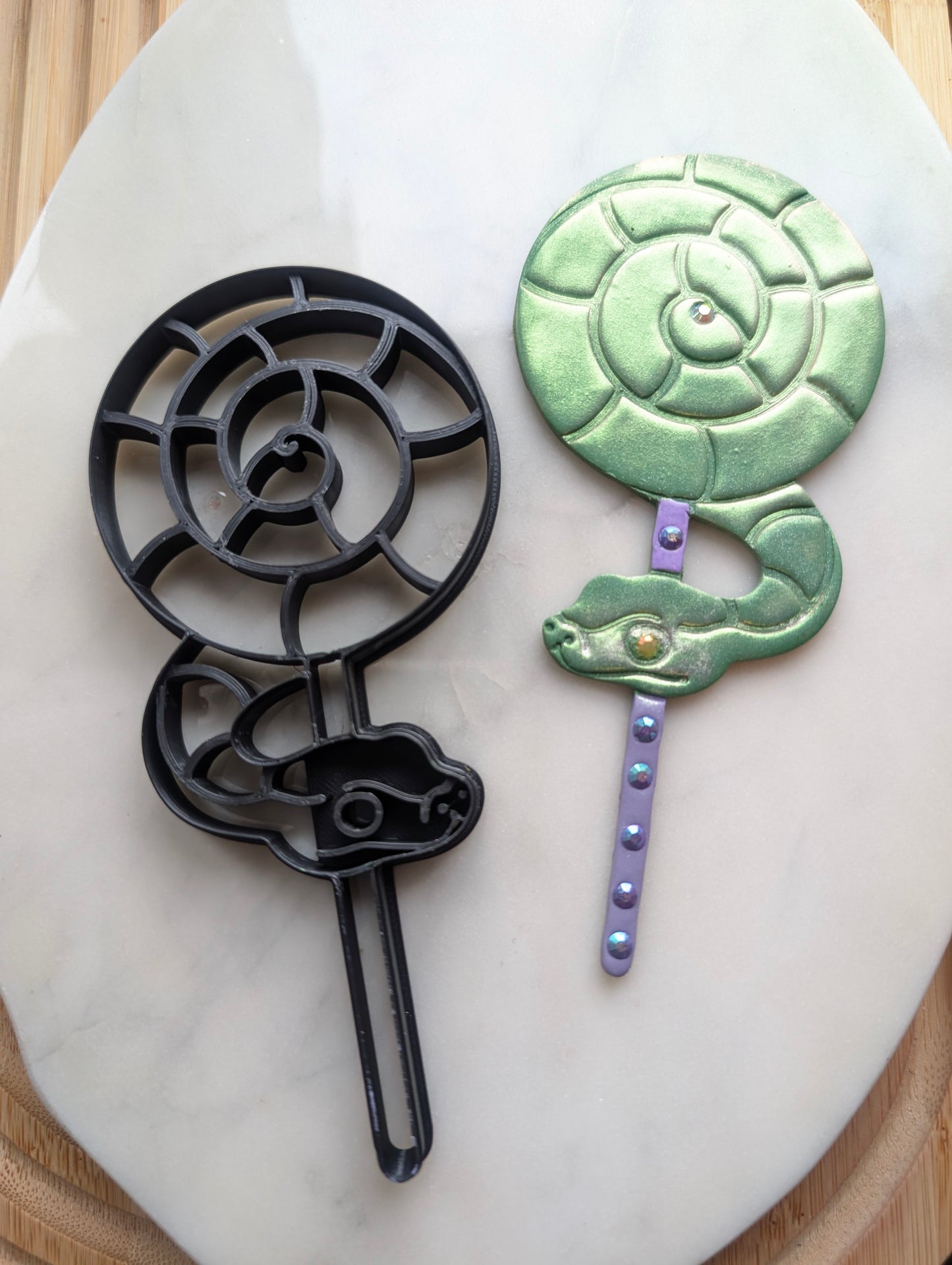 XL Lollipop Snake on a Stick Wall Hanger Sharp Clay Cutter
