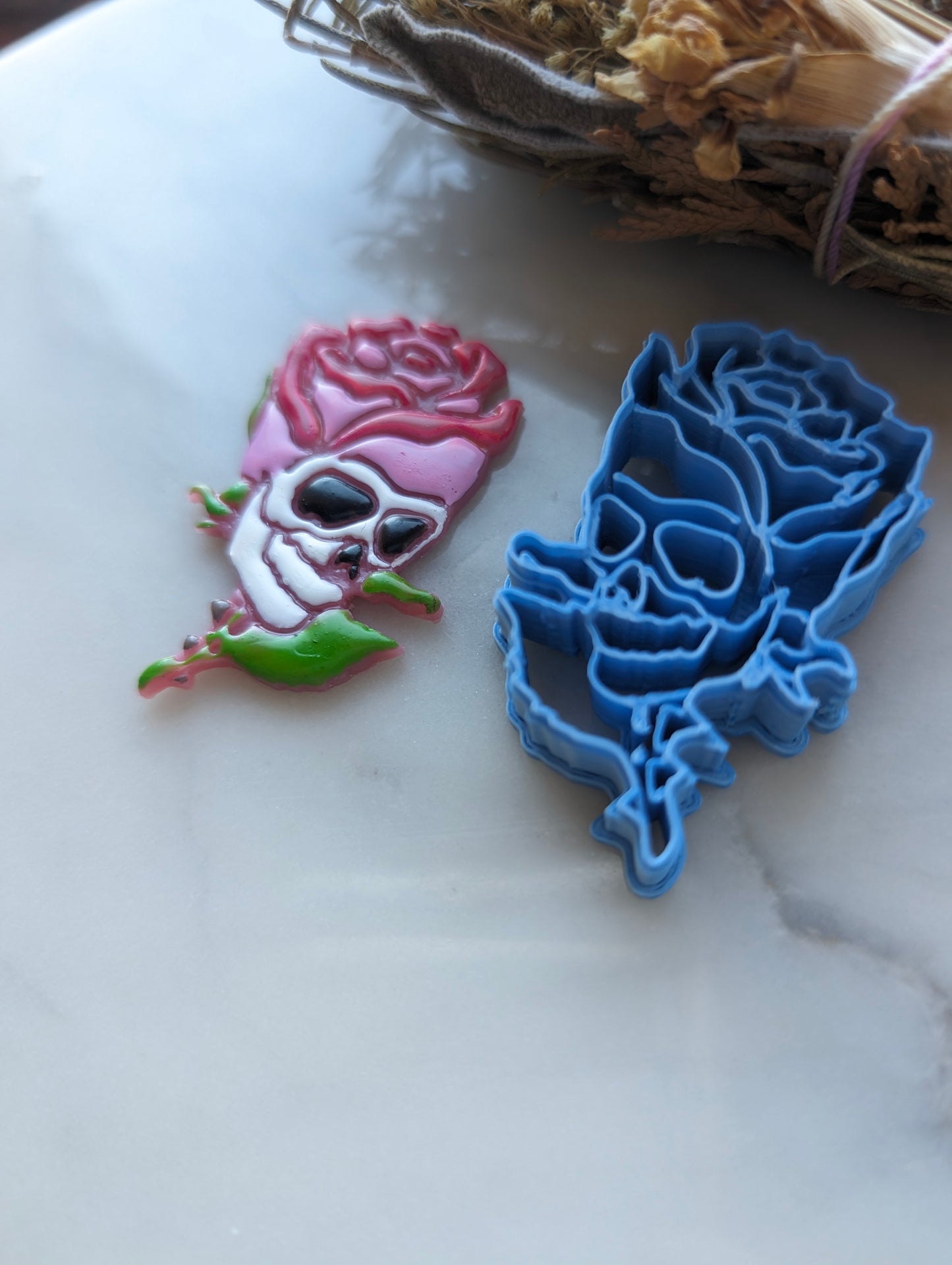 Rose Skull Flower Sharp Clay Cutter
