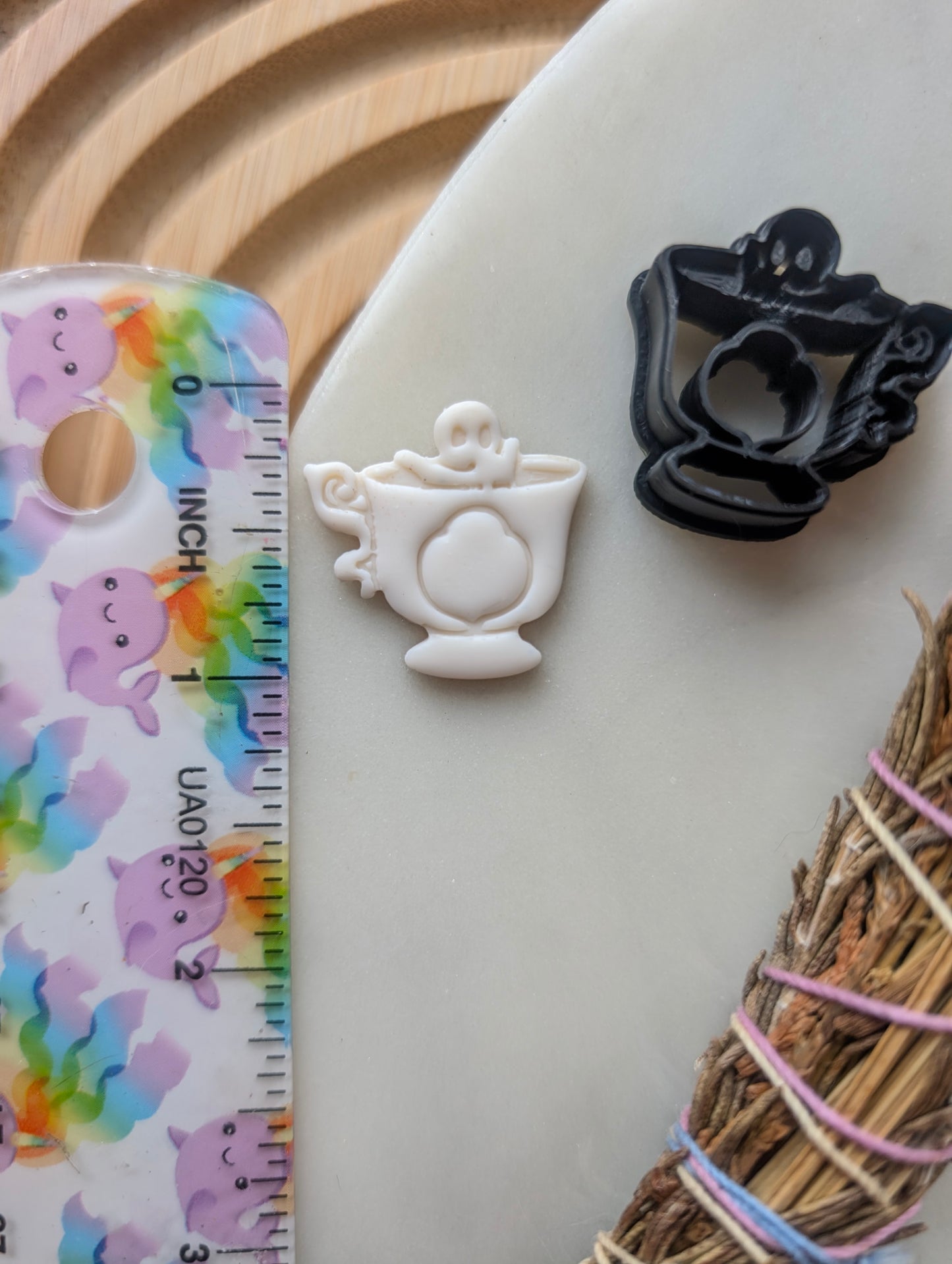 MINI Ghost in a Teacup Sharp Clay Cutter