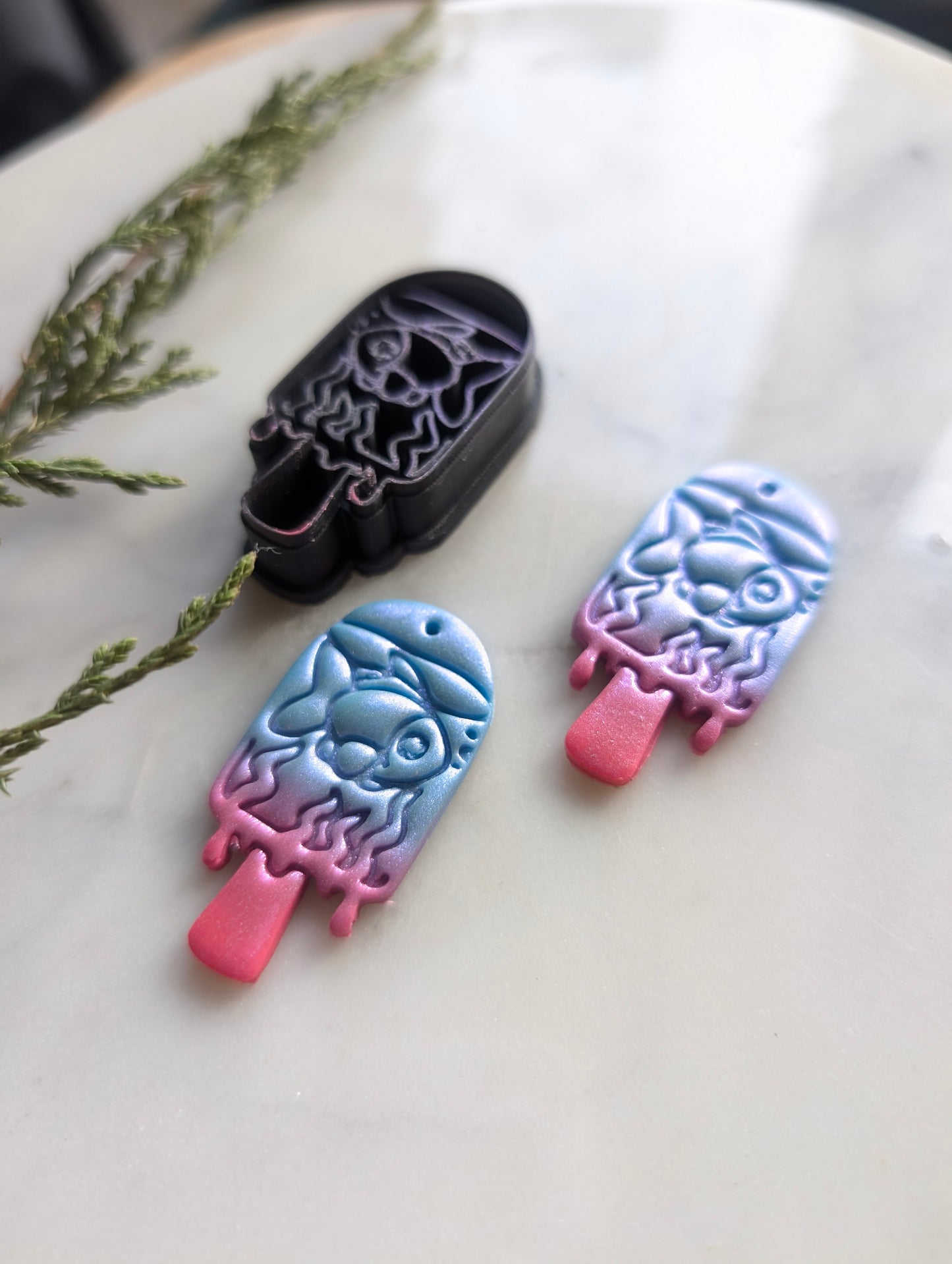 Frozen Ice Treat with Fish Inside Sharp Clay Cutter