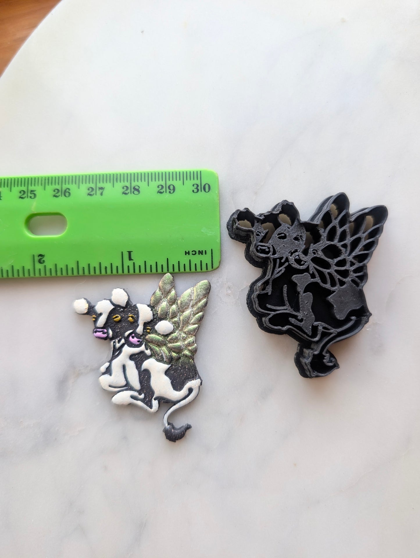 Two Headed Fairy Cow Sharp Clay Cutter