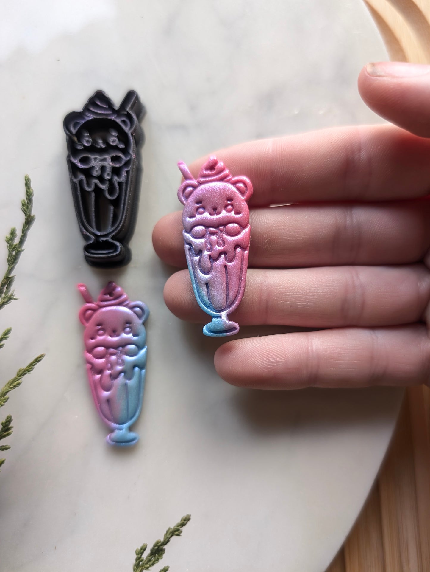 Ice Cream Float Cat Sharp Clay Cutter