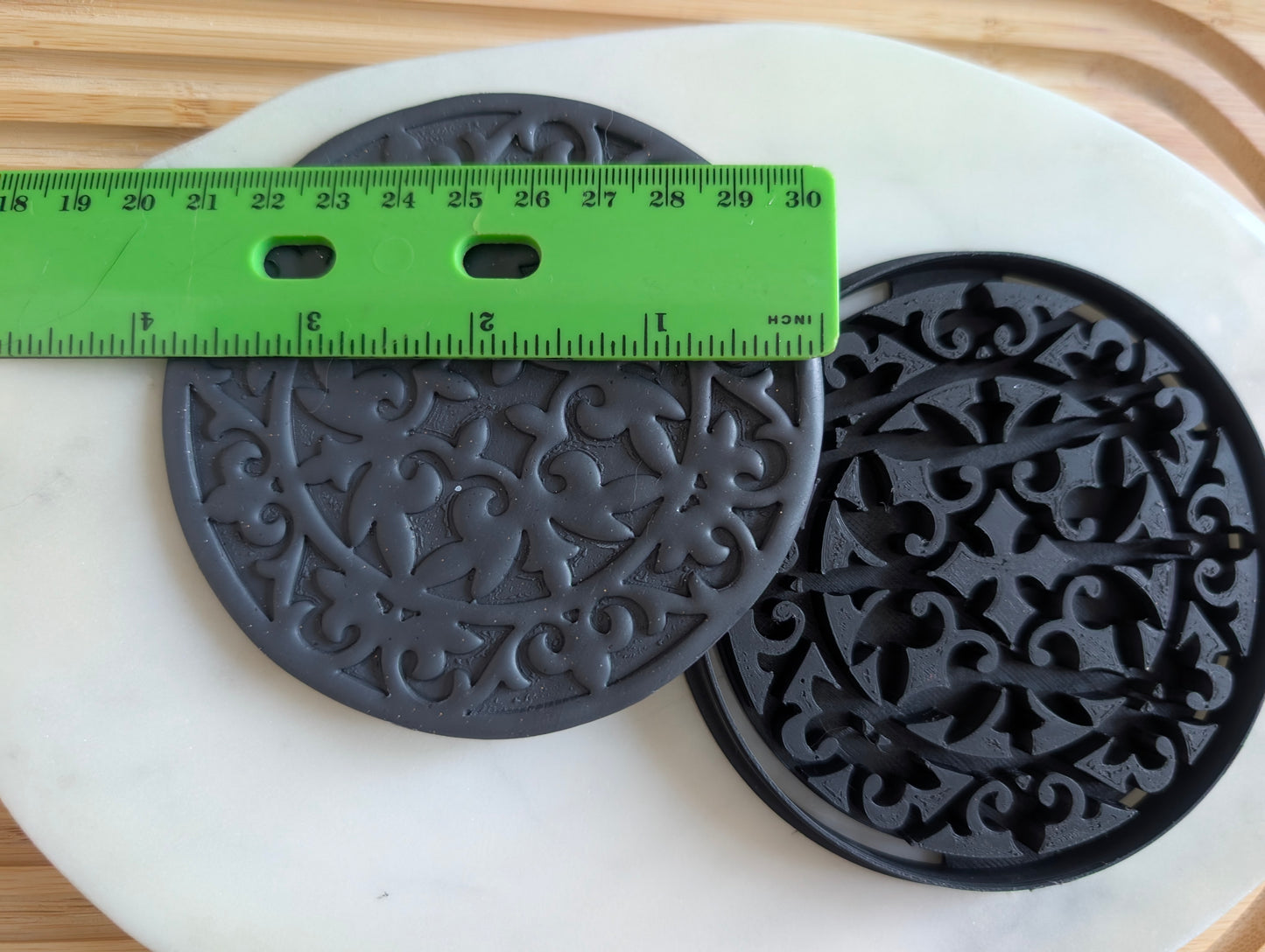 Greek Cross Center Tile Decorative Coaster Sharp Clay Cutter