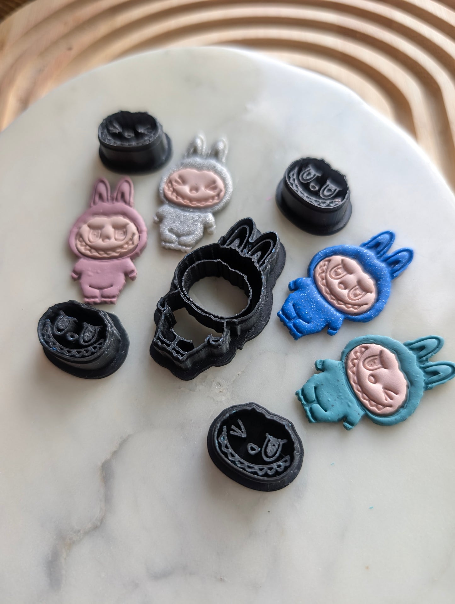 Lafufu Monster with 4 Faces - Embossed Detailed Sharp Clay Cutters