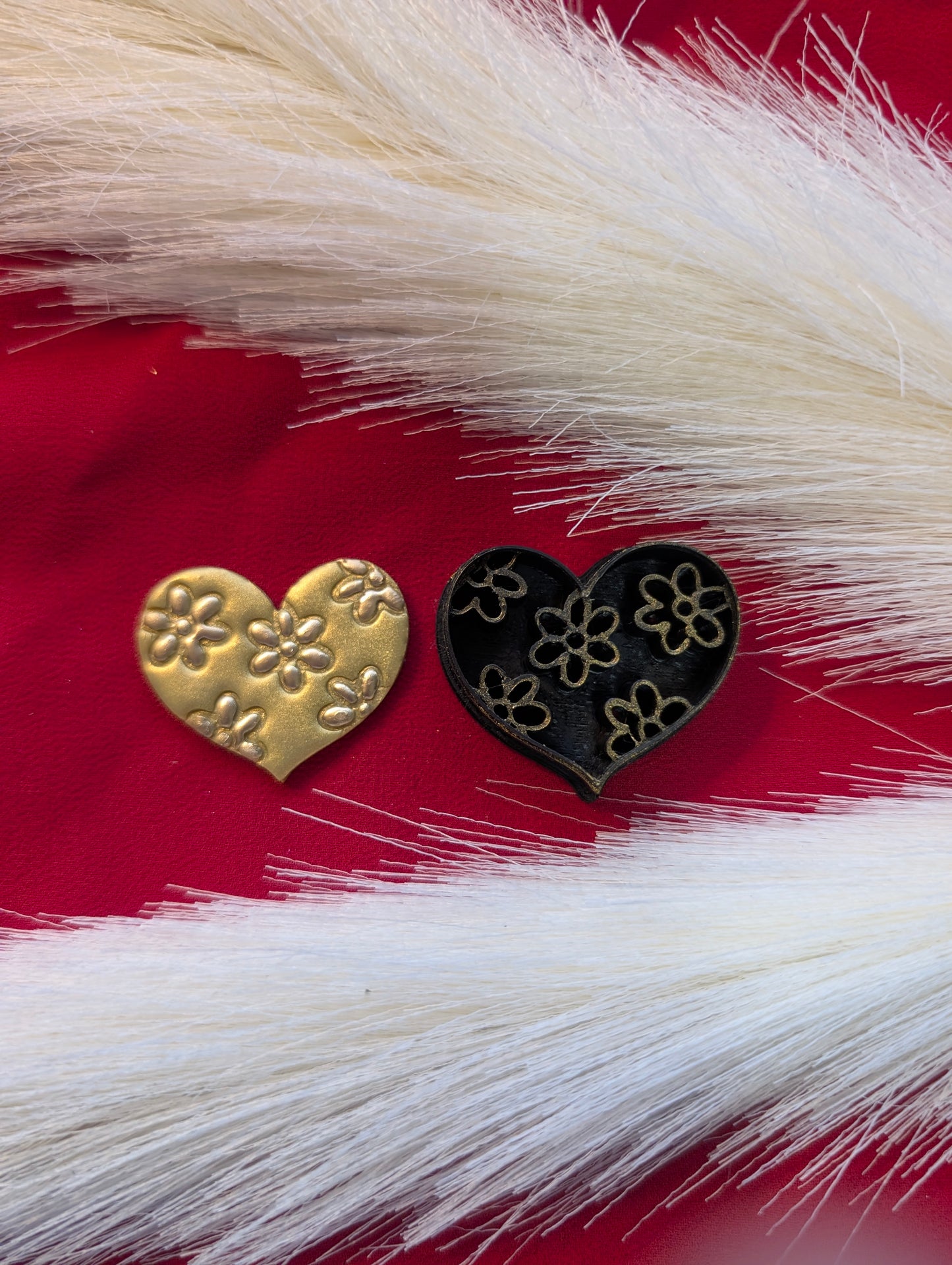 Floral Print Heart Clay Cutter