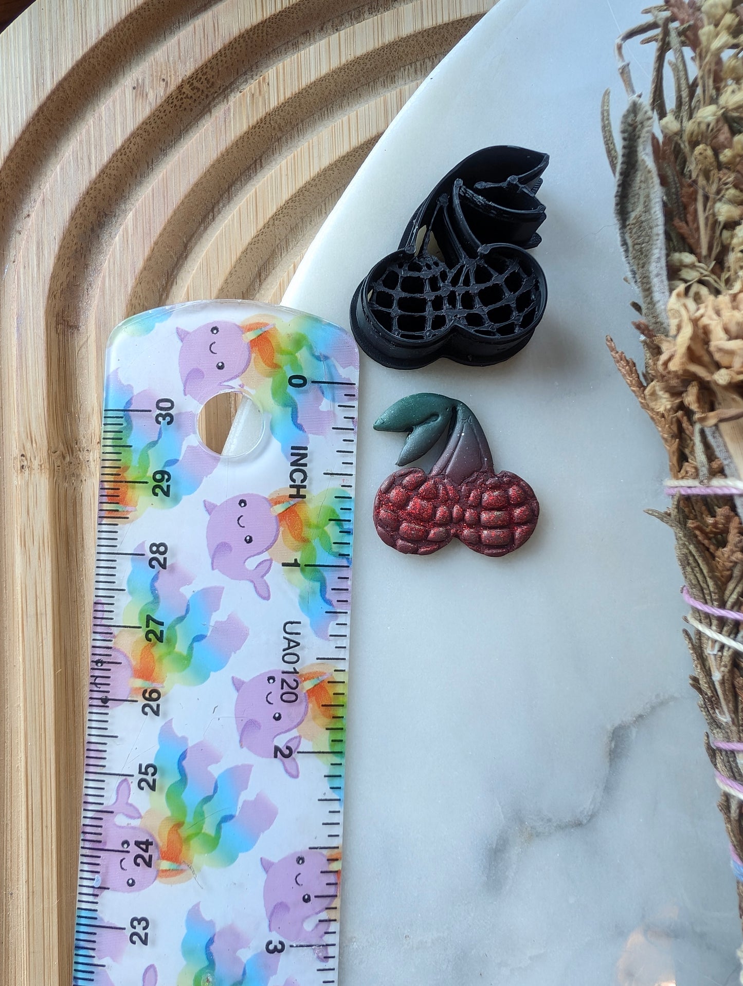 Small Disco Cherries Sharp Clay Cutter